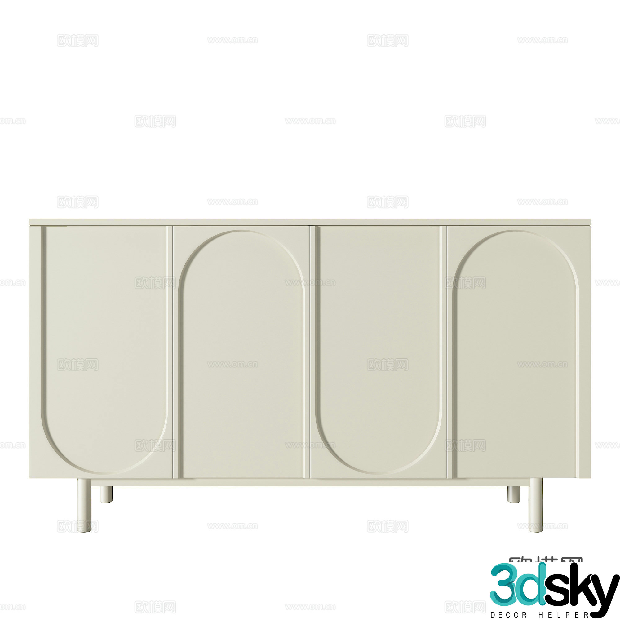 Nordic porch cabinet 3D model