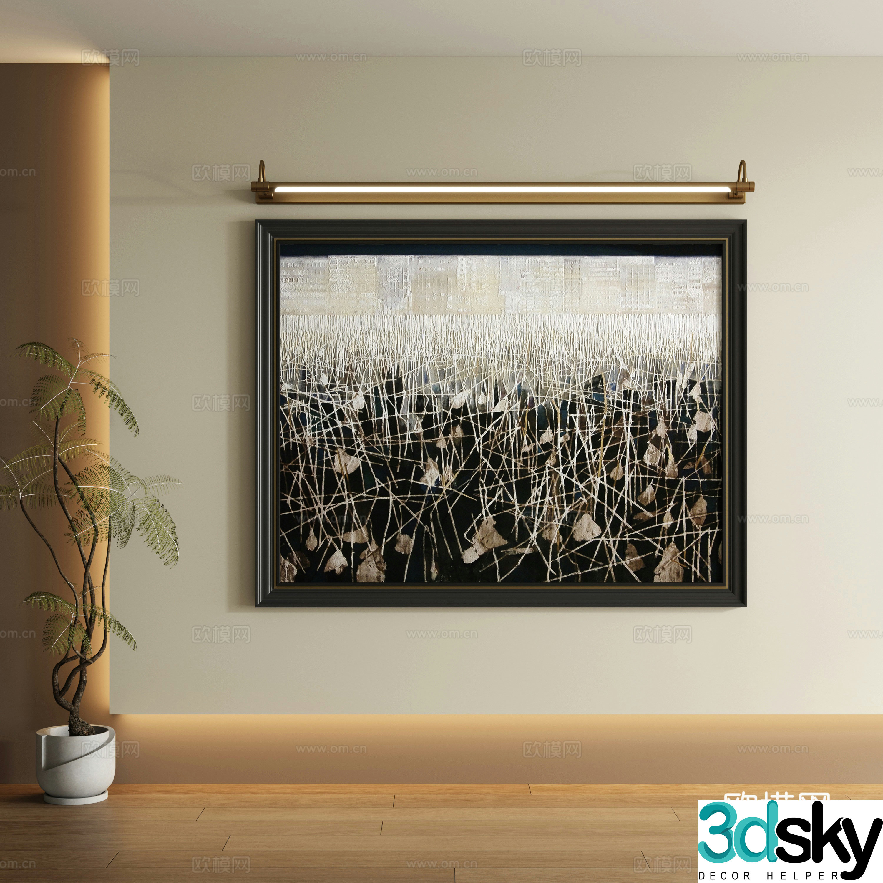 Modern decorative painting 3d model