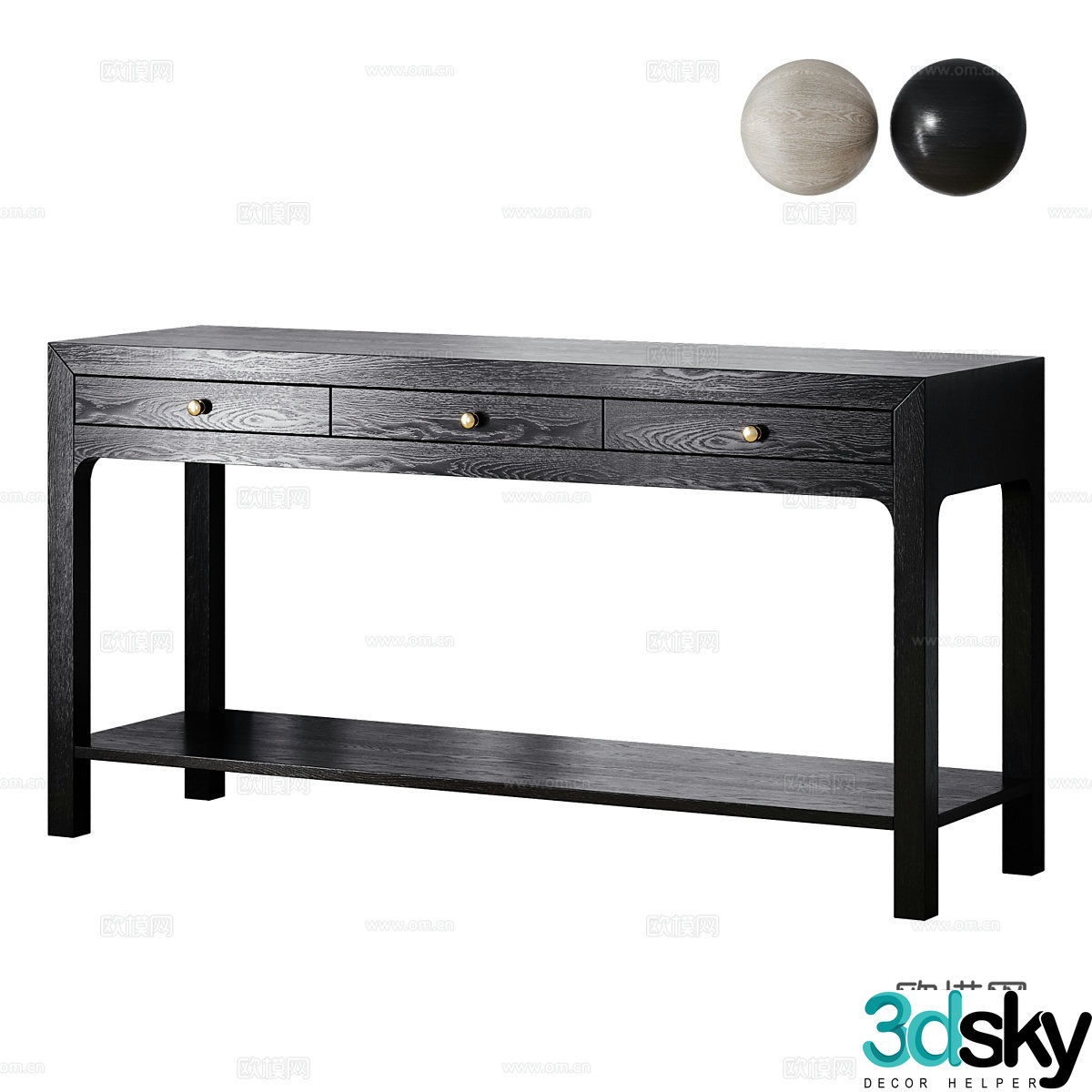 New Chinese McGee & Co Allen Black End Scenic Platform 3D Model