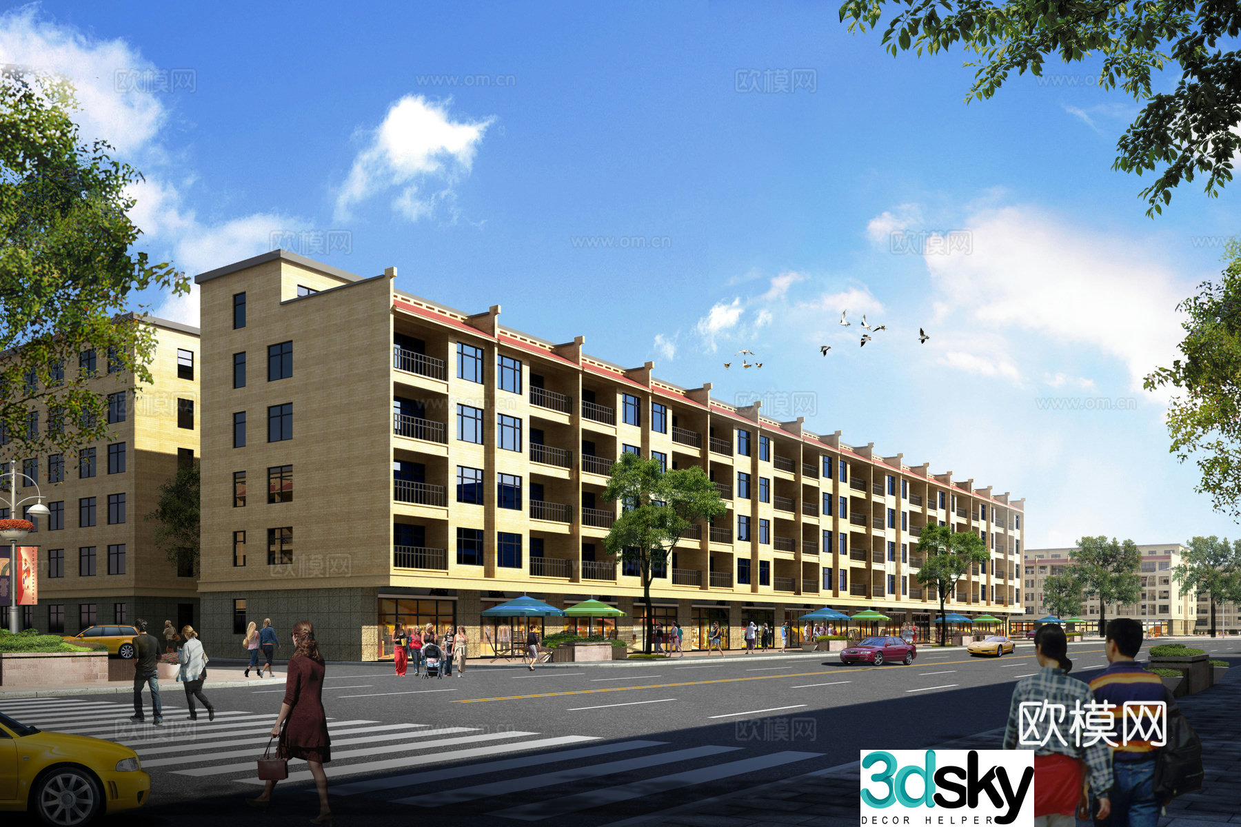 Commercial apartment exterior psd free cutout picture