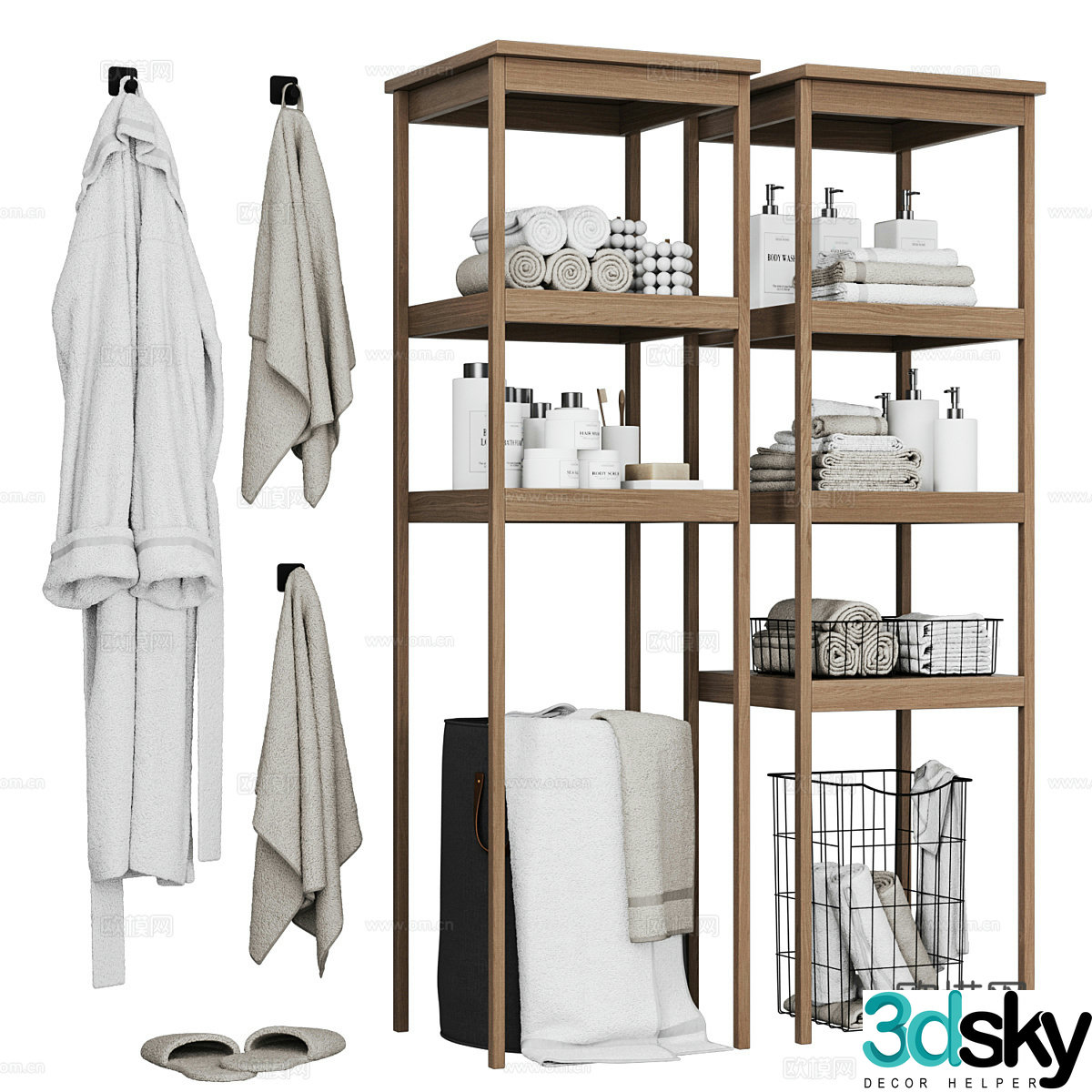 New Chinese bathroom shelf 3D model