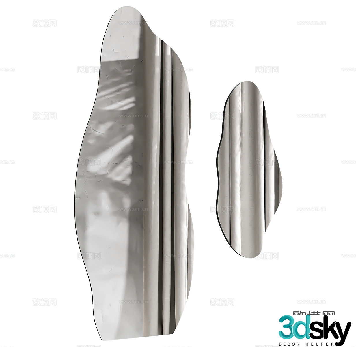 Special-shaped mirror styling mirror vanity mirror wall mirror bathroom mirror decorative mirror change to 3D model