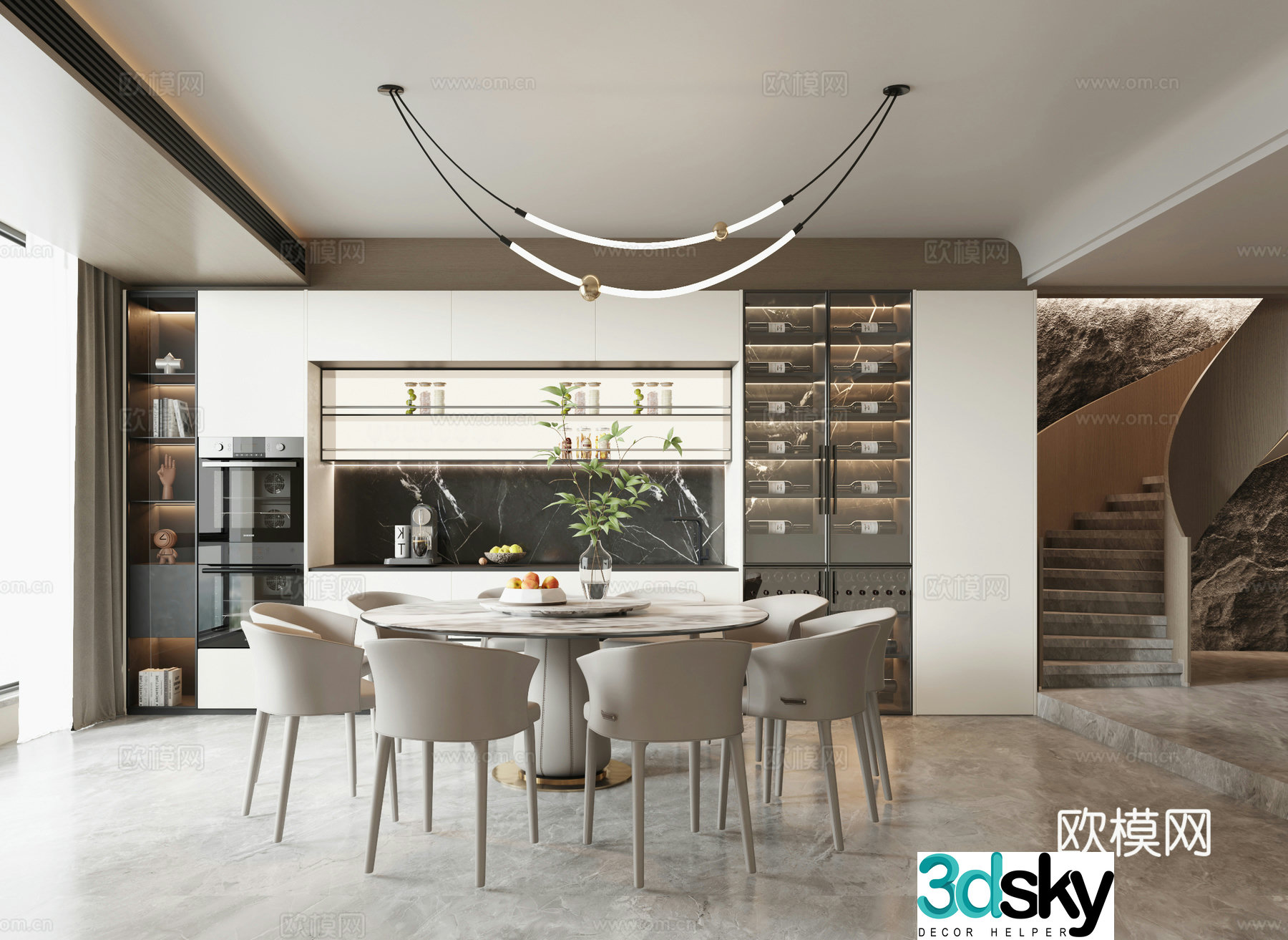 Modern restaurant 3d model