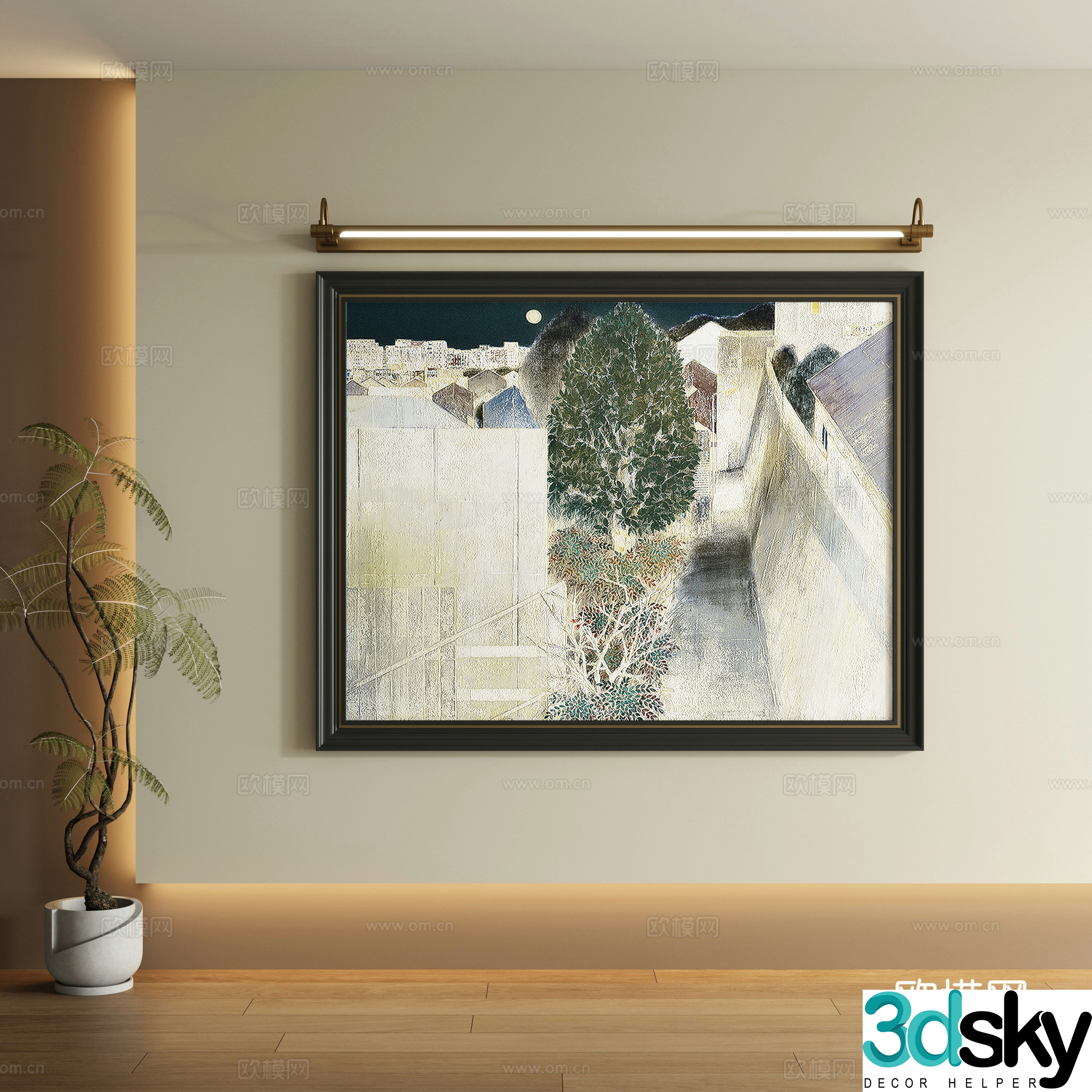 Modern decorative painting 3d model