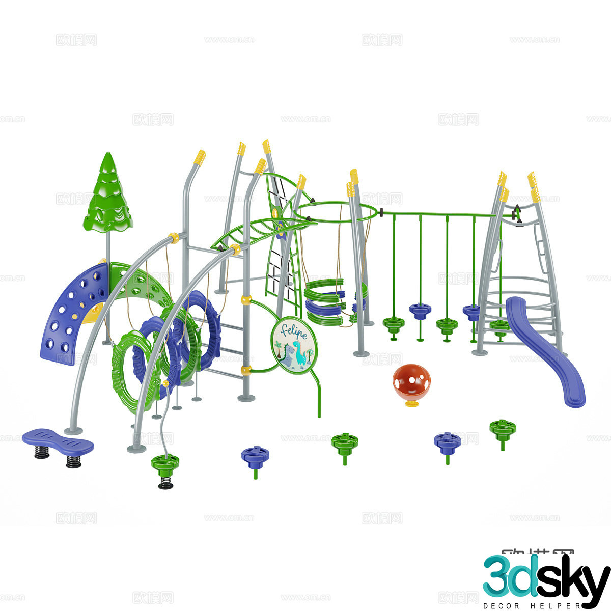 Children’s play facilities 3d model