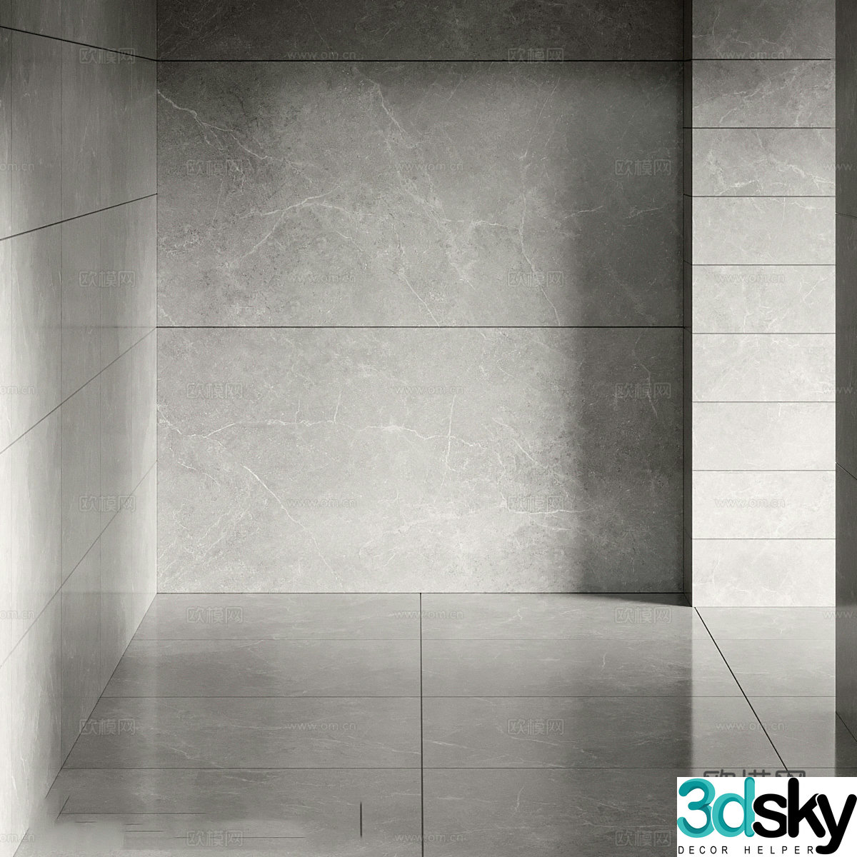 Modern wall and floor tiles 3d model