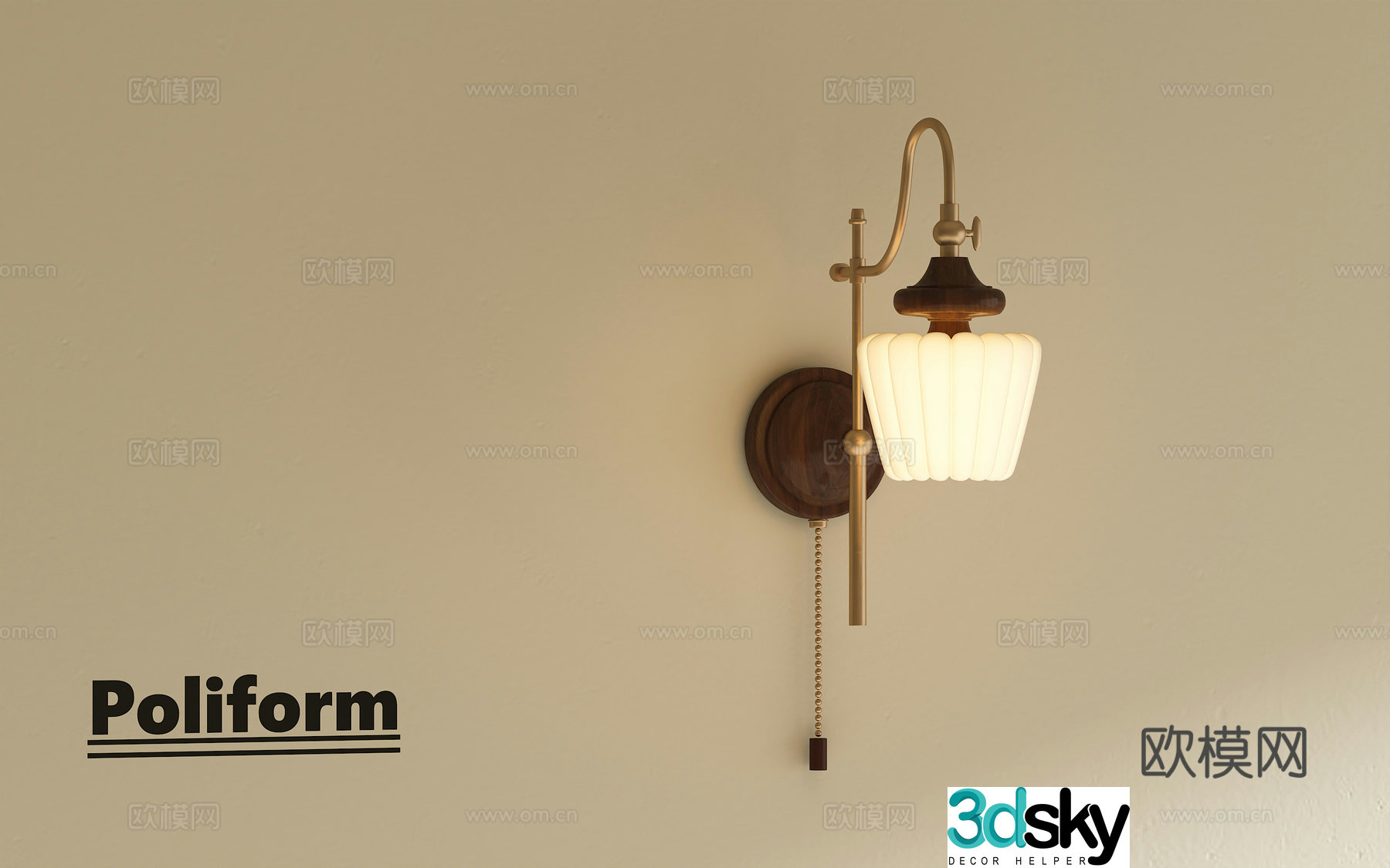 French retro wall lamp Medium retro wall lamp American retro wall lamp Bedside wall lamp Gold 3D model
