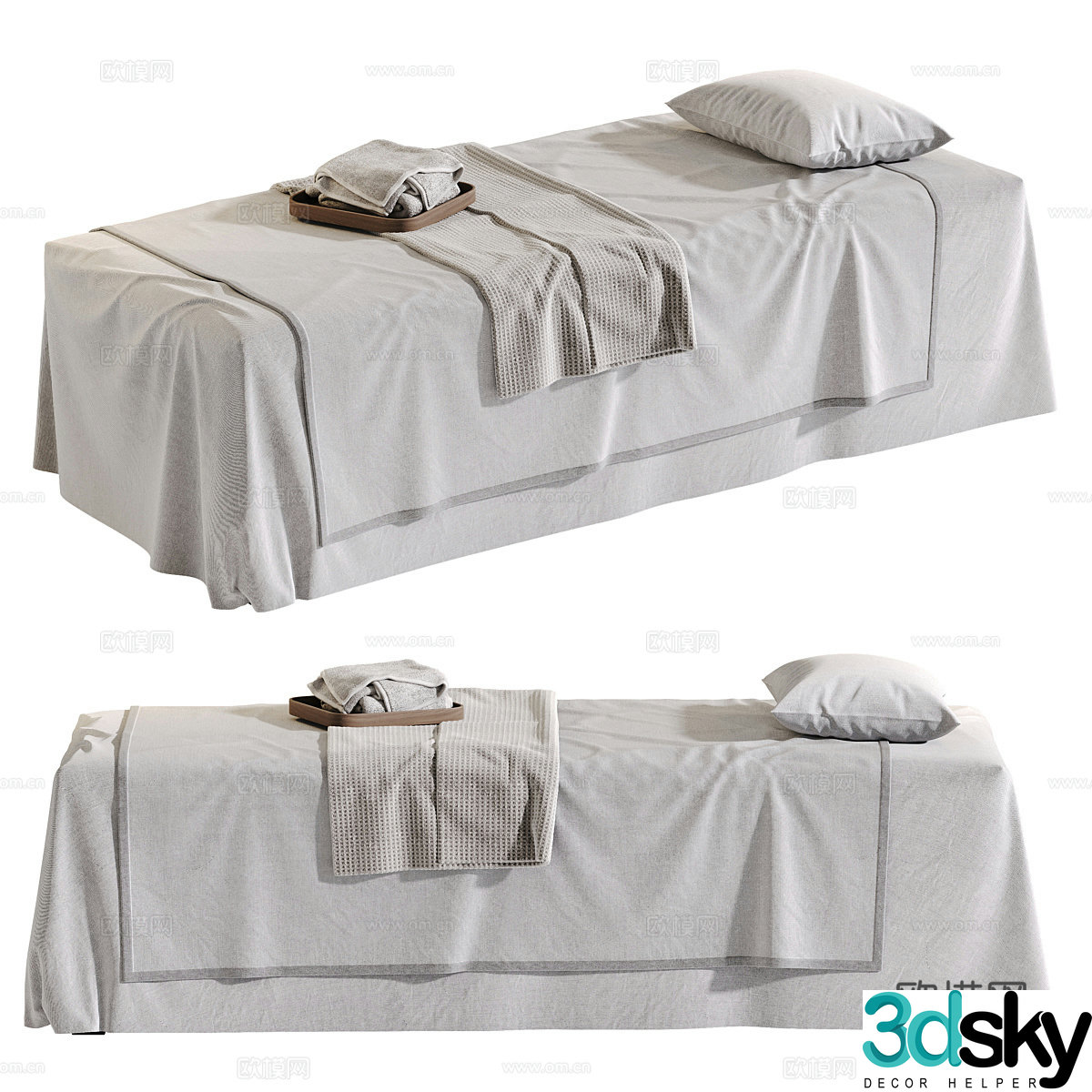 New Chinese hydrotherapy massage table 3D model