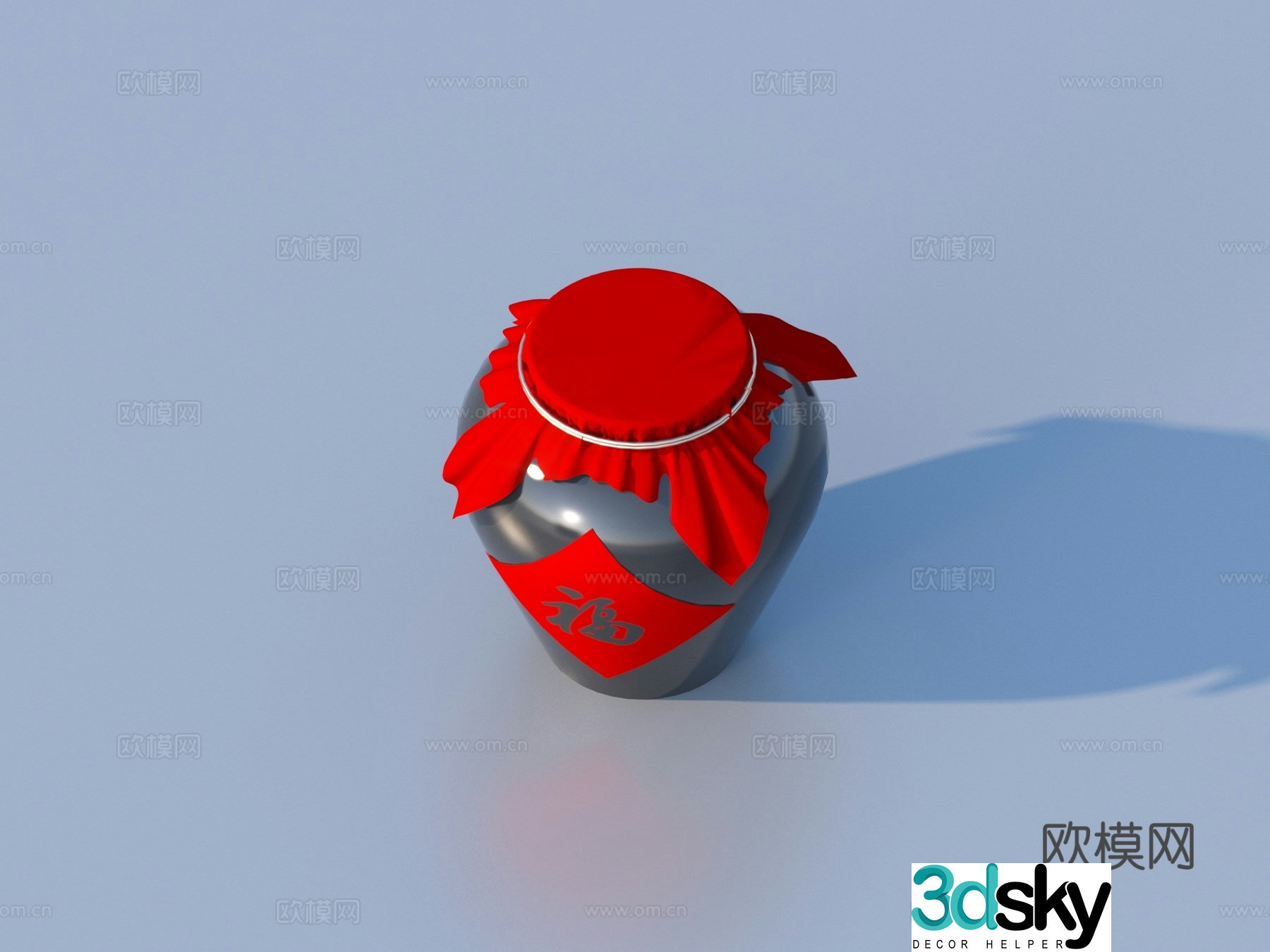 Wine jar clay pot sketch 3d model