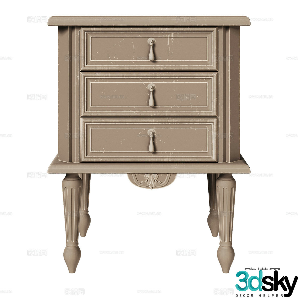 Bedside table 3d model