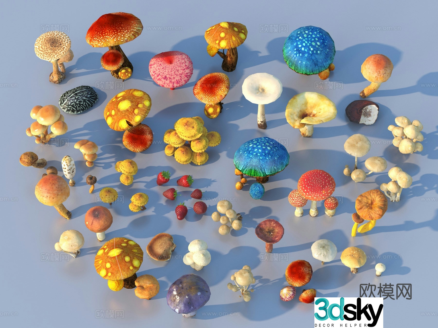 Mushroom Straw Mushroom Poisonous Mushroom 3D Model