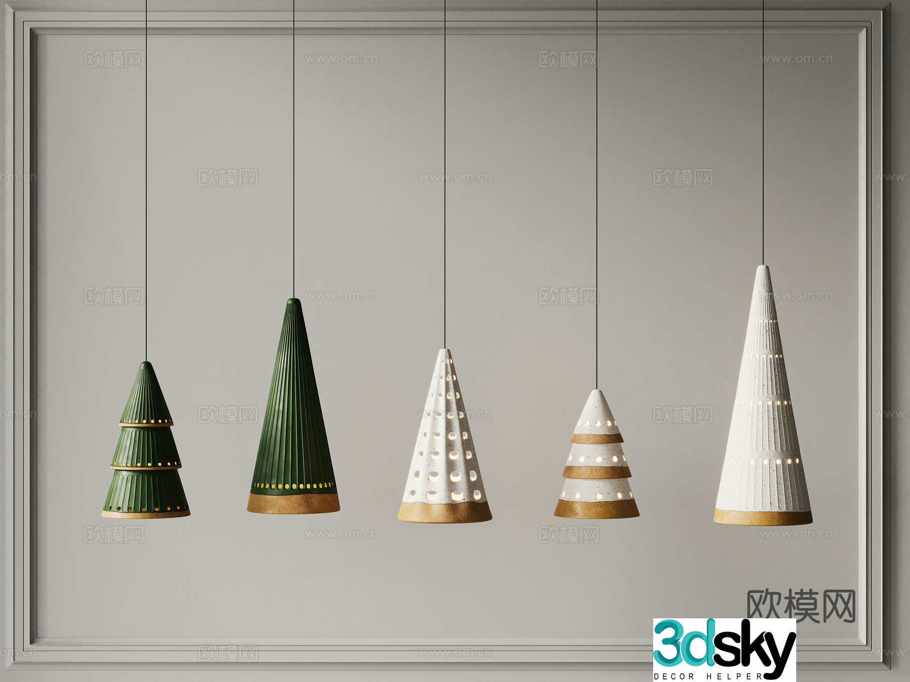 Modern children’s room chandelier Simple small chandelier 3d model
