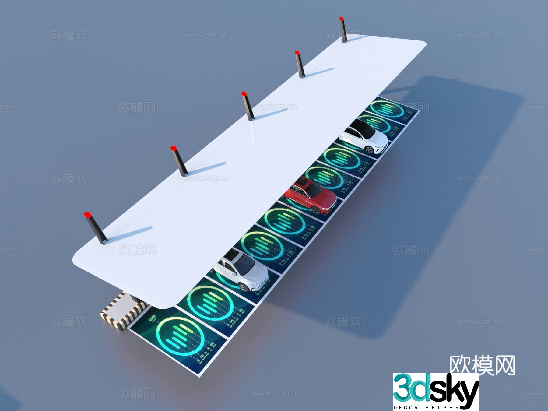Charging station car new energy vehicle BYD 3D model
