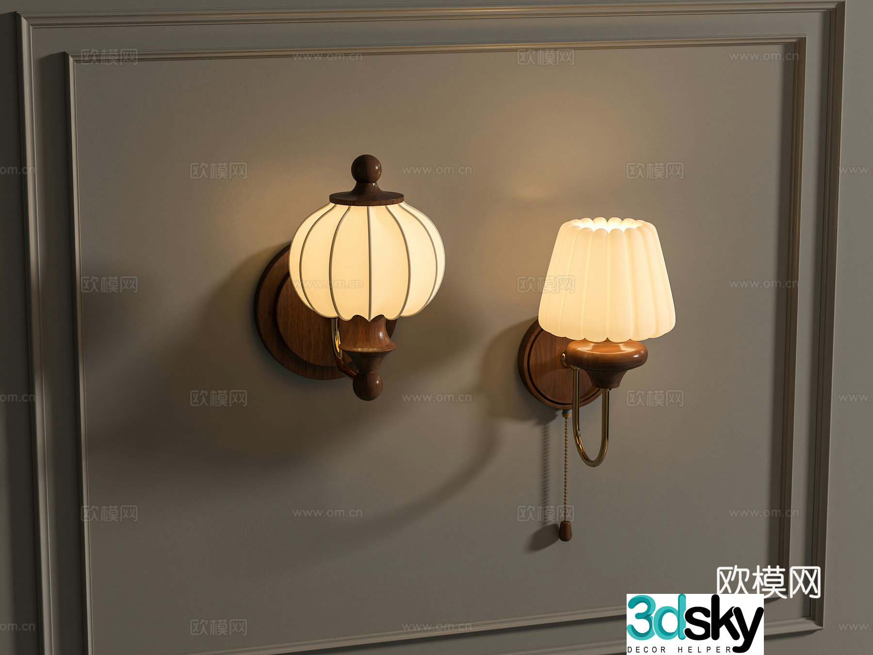 French retro wall lamp Medium retro wall lamp American retro wall lamp Bedside wall lamp Gold 3D model