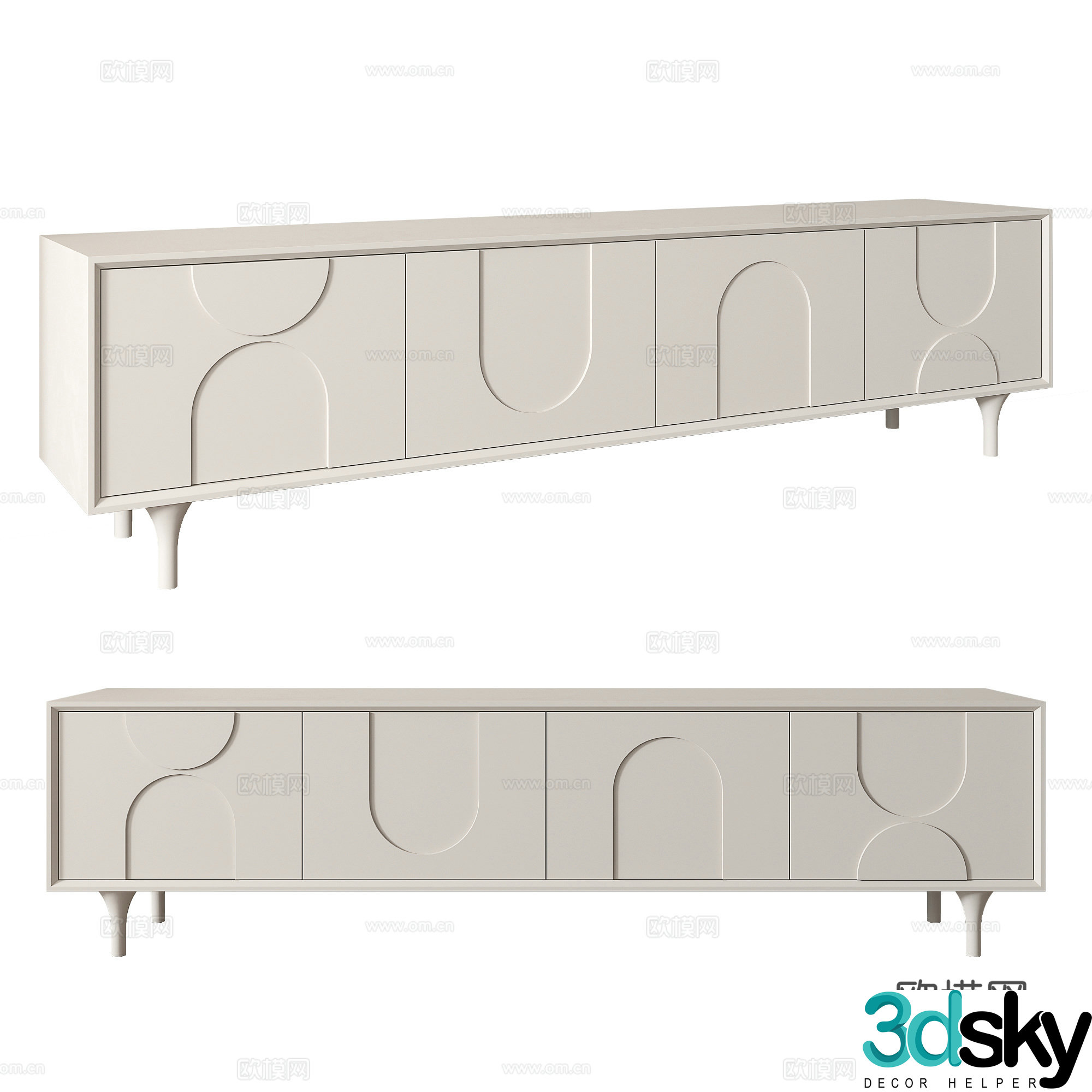 Nordic TV cabinet 3d model