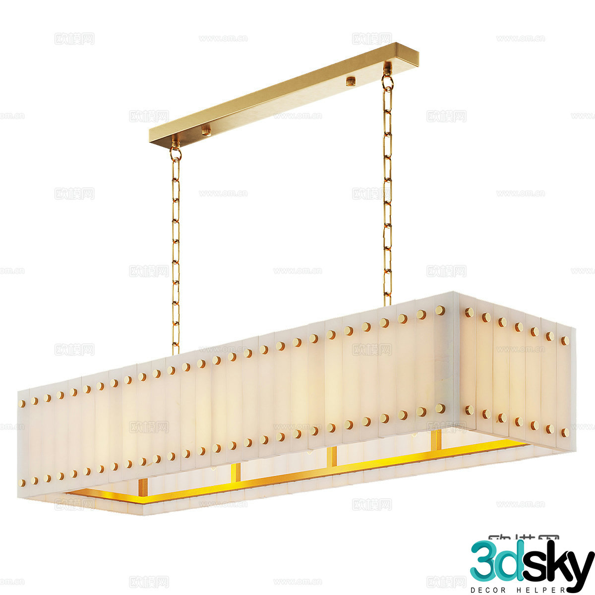 New Chinese light luxury Eichholtz chandelier 3d model