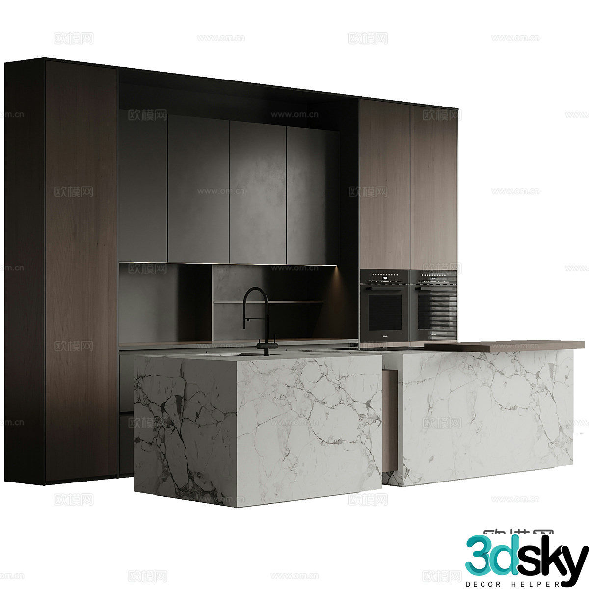 Modern Italian cabinet 3d model