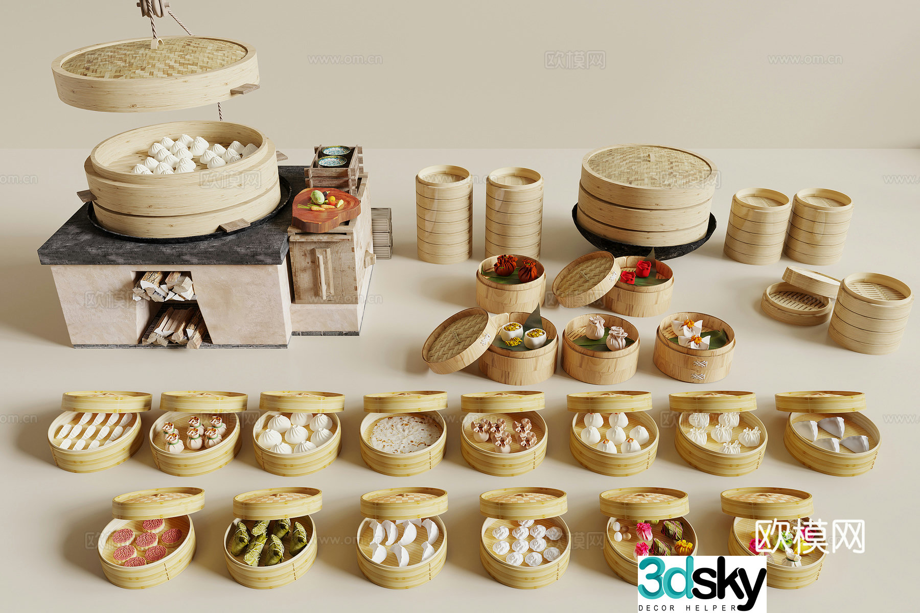 Chinese food 3D model