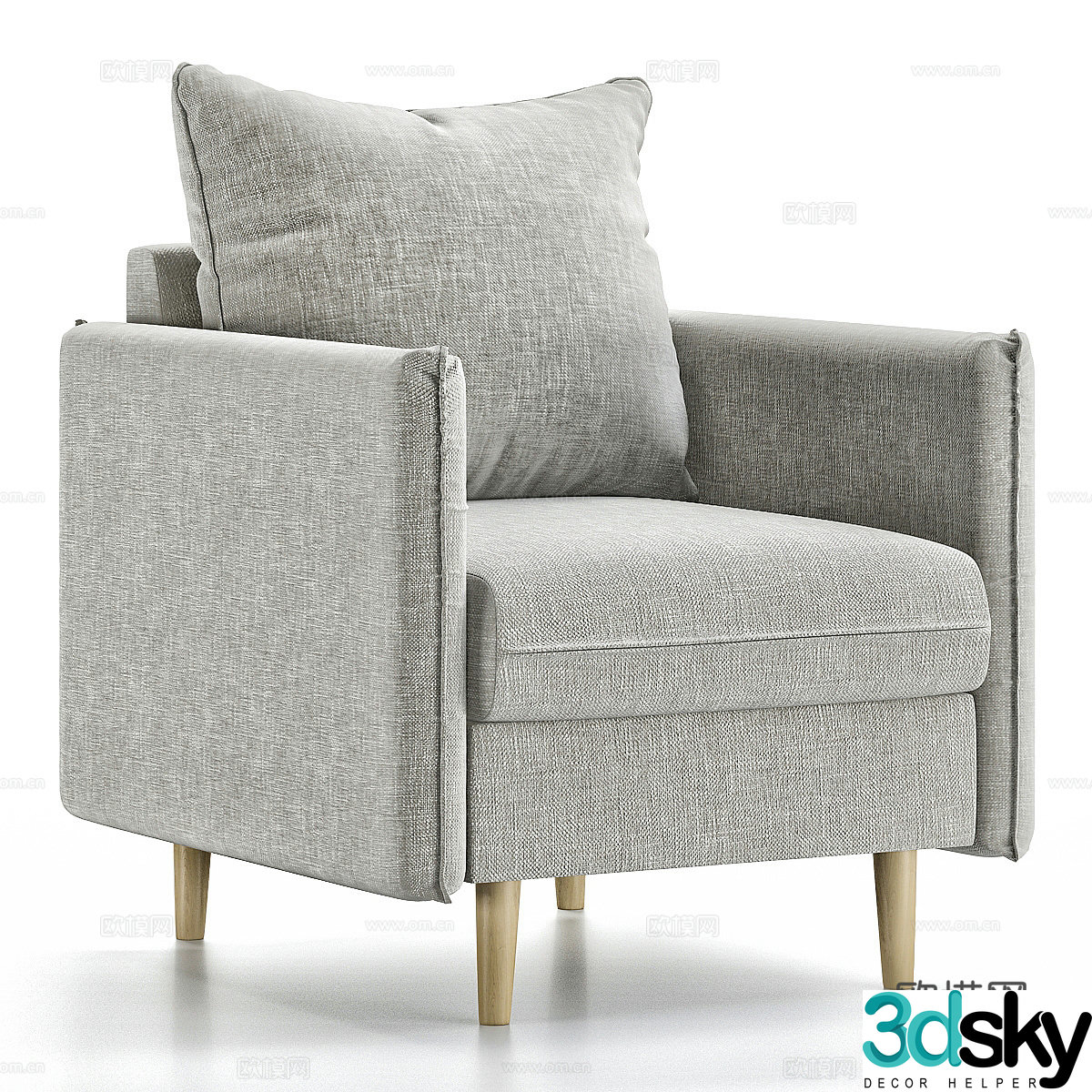 Modern Nordic leisure chair 3d model