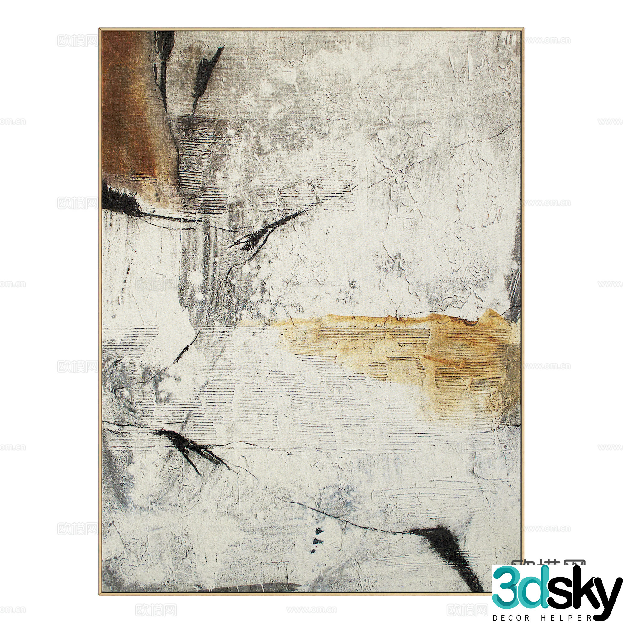 Modern hanging painting 3d model