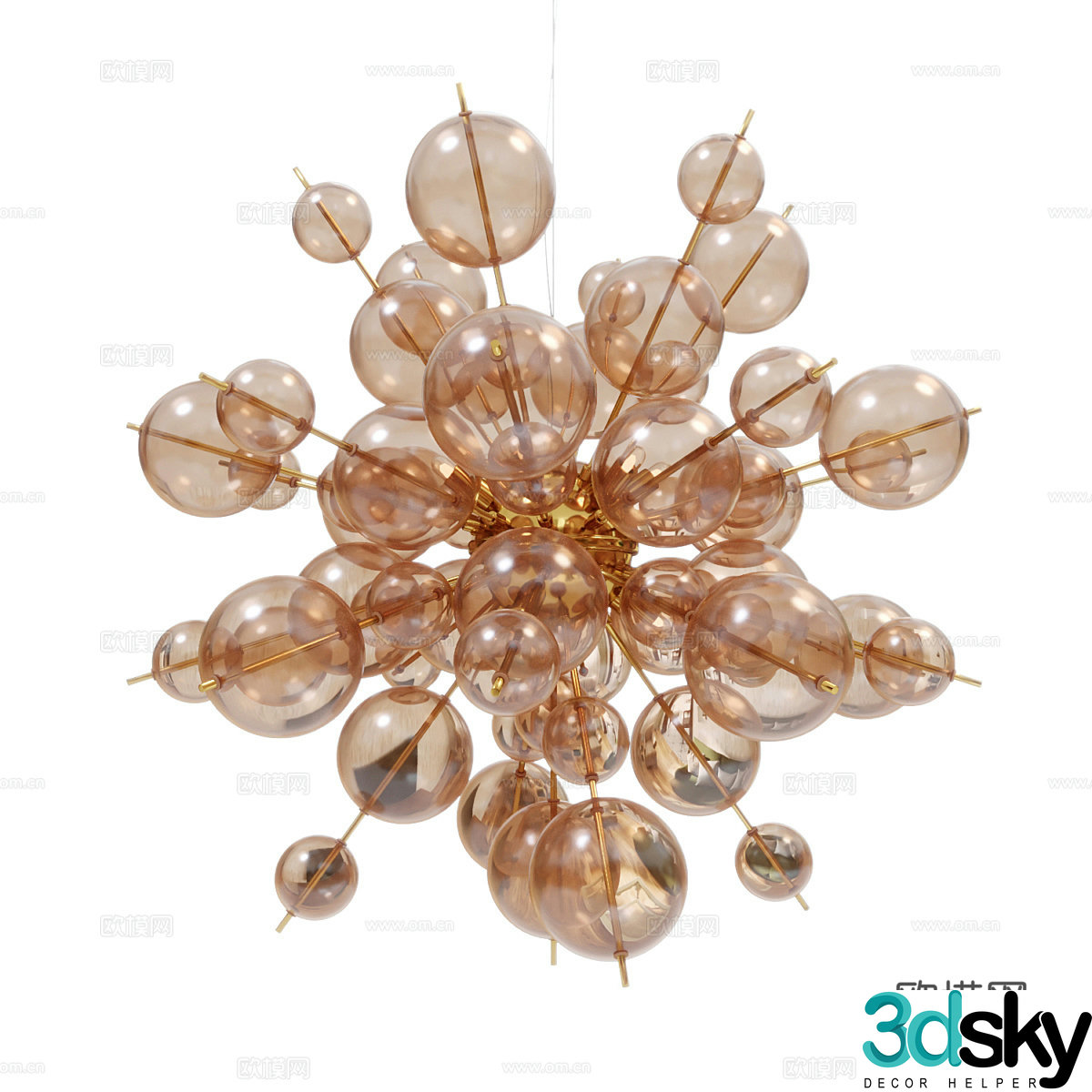 3D model of special shape chandelier