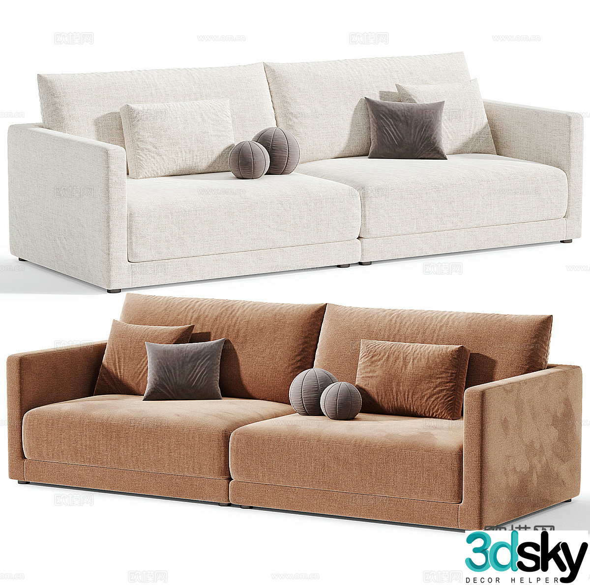 Fabric sofa Fabric double sofa Leisure sofa Living room sofa Office sofa Small sofa 3D model