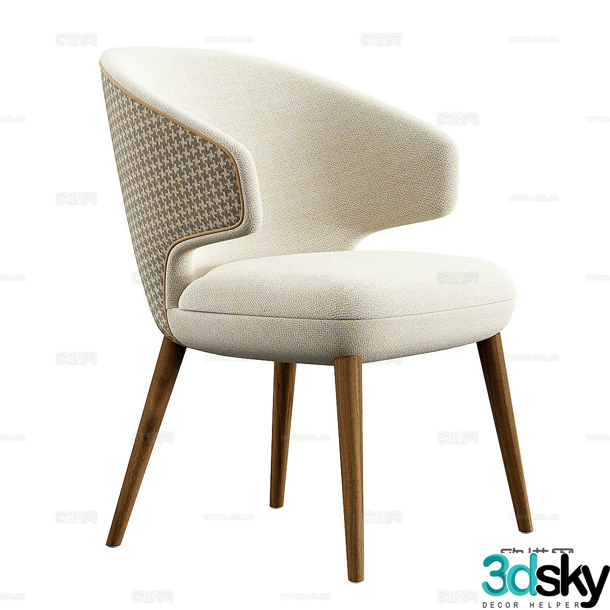 New Chinese single chair 3D model
