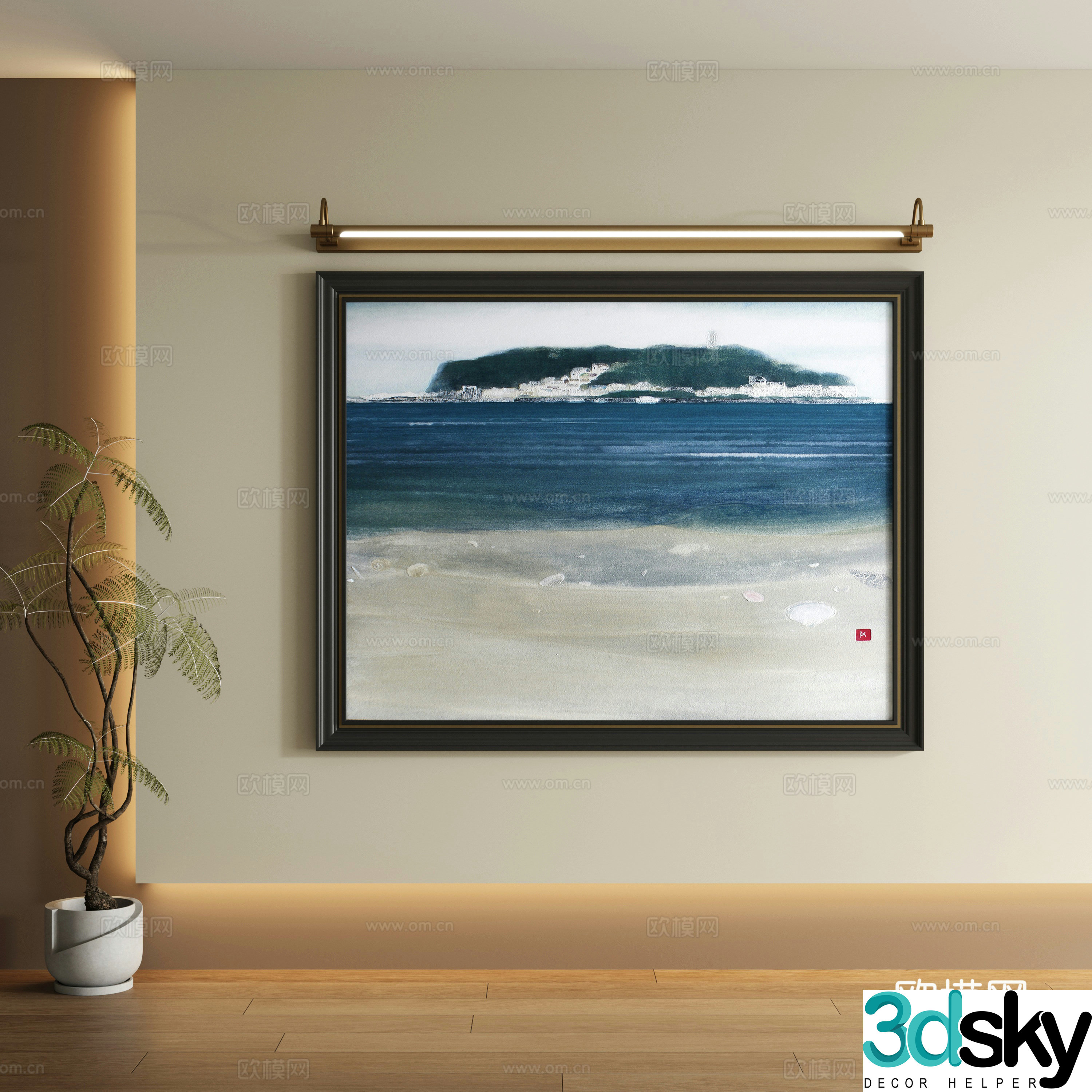 Modern decorative painting 3d model