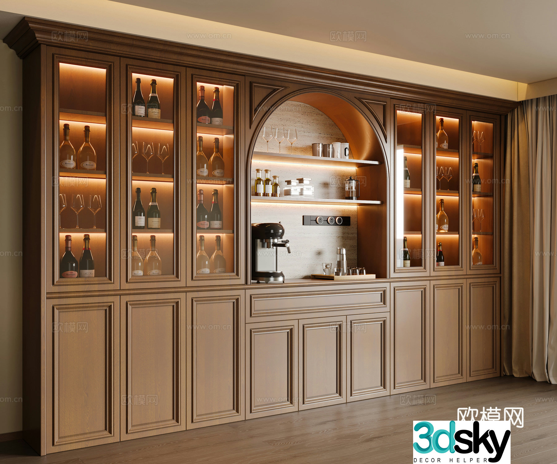 American sideboard 3D model