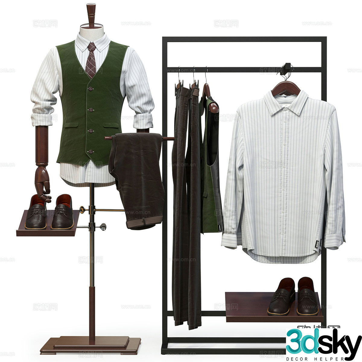 Men’s Clothes Hanger Suit Vest 3D Model