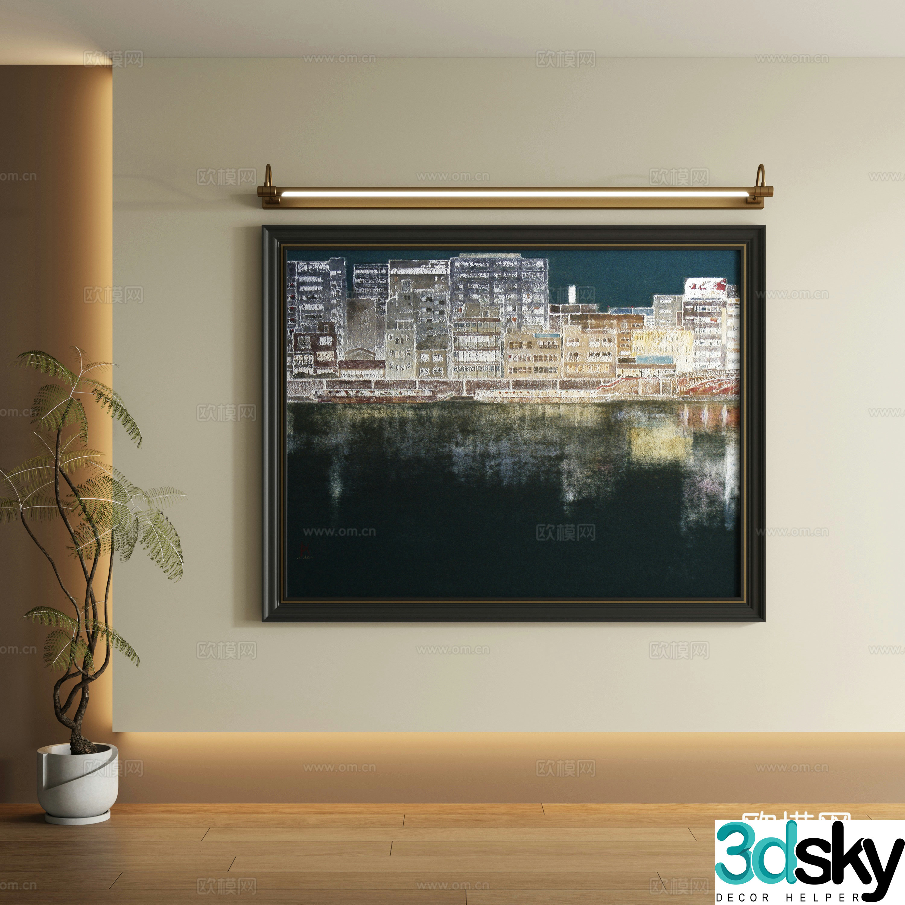Modern decorative painting 3d model
