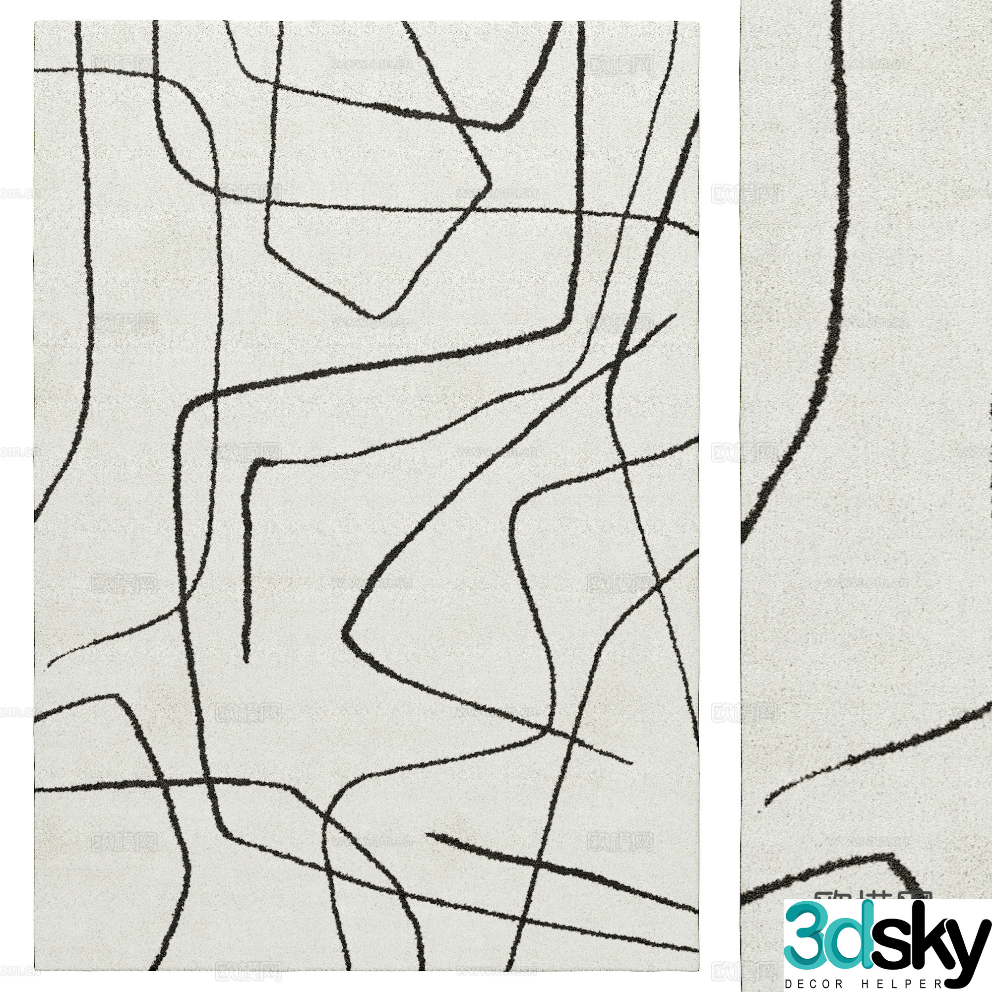Modern carpet 3d model