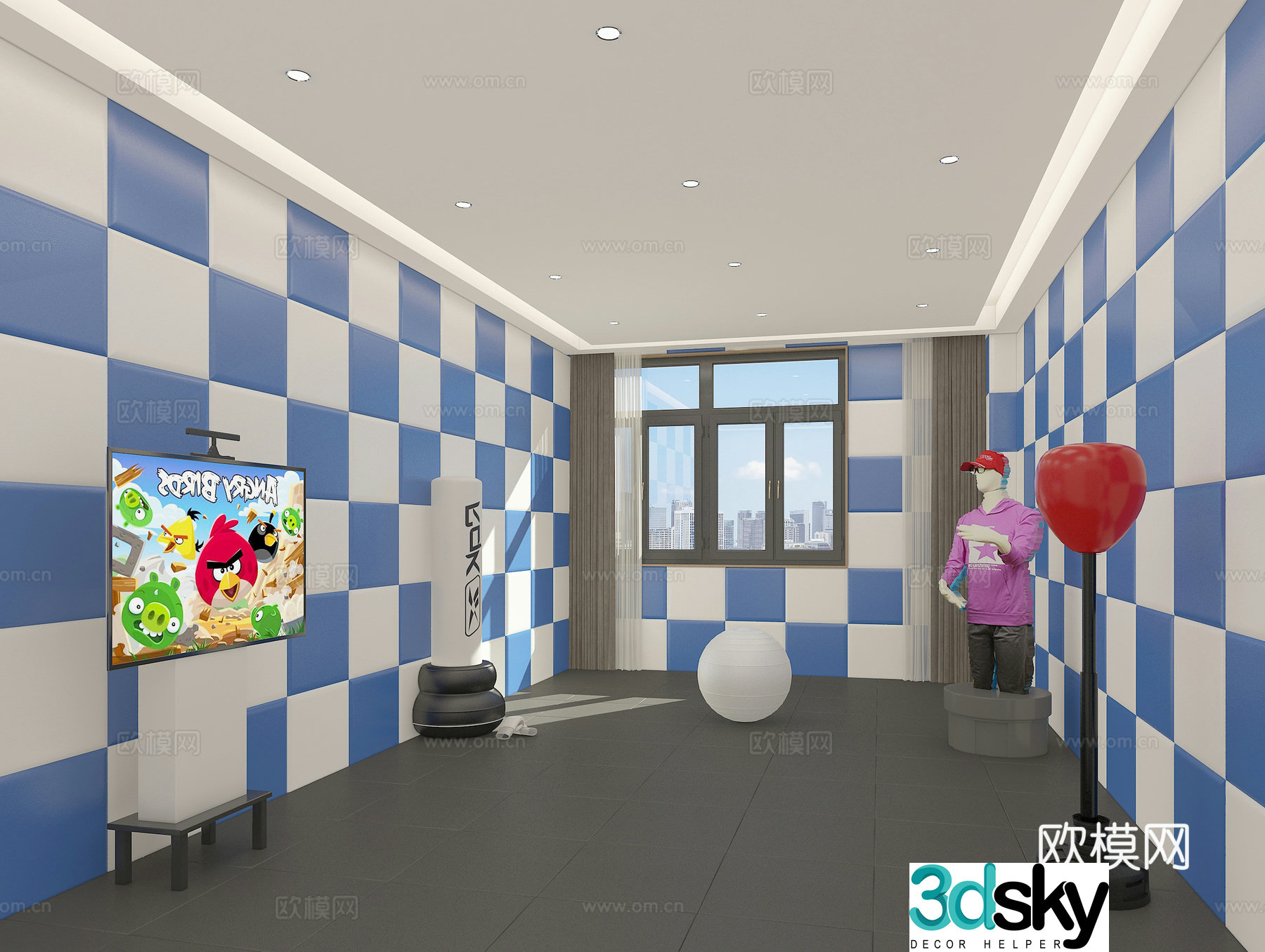 Modern school catharsis room 3d model