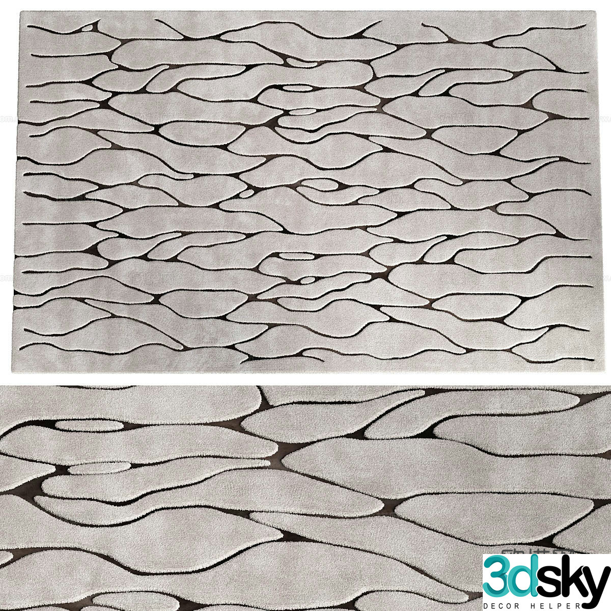 New Chinese style fabric carpet 3D model