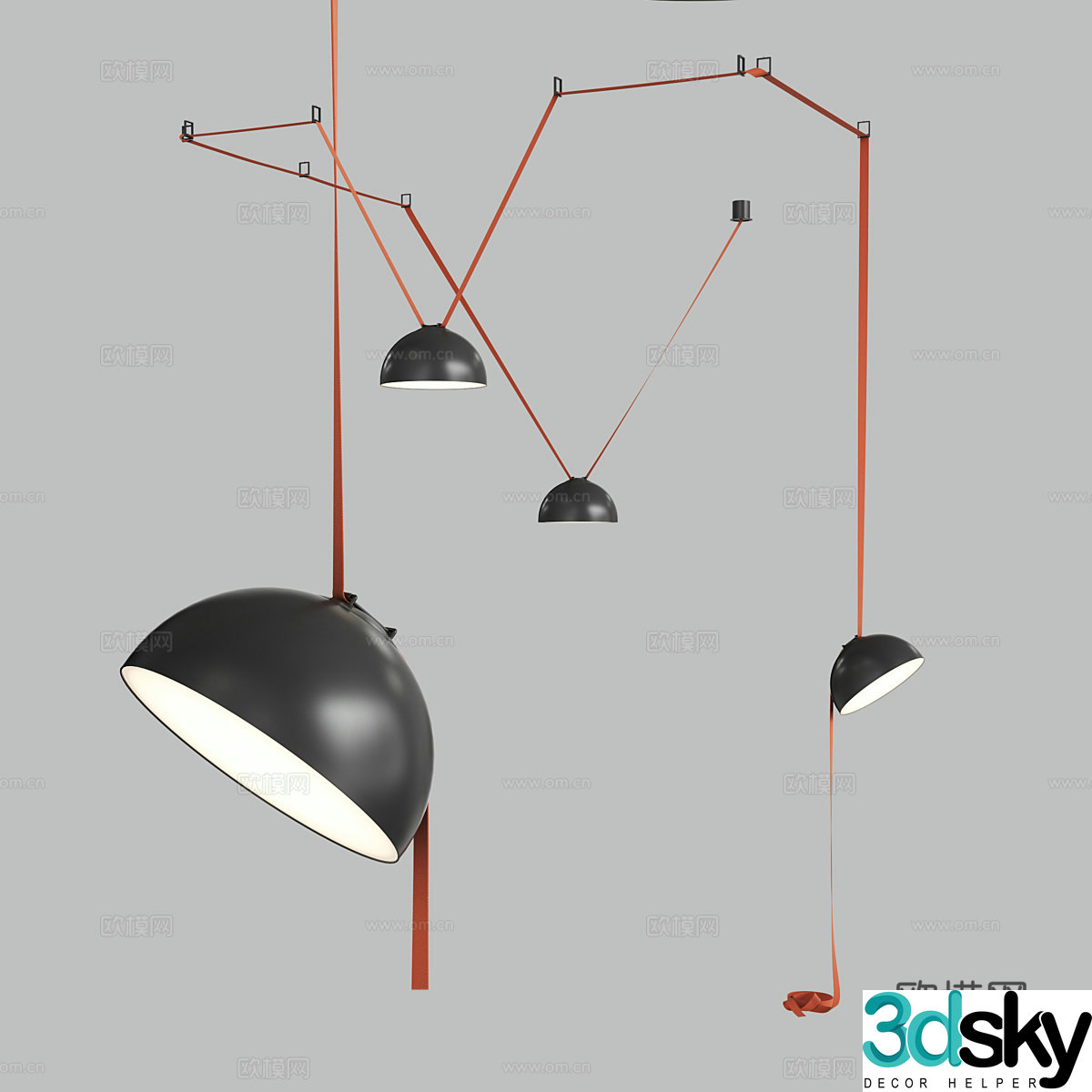 Nordic simple chandeliers chandeliers simple chandeliers dining chandeliers living room chandeliers 3D model