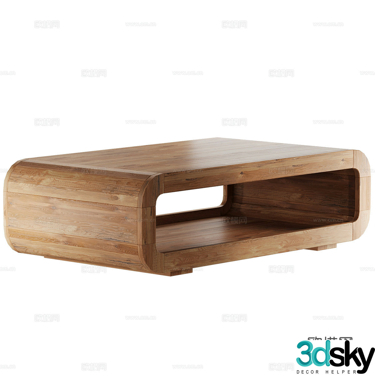 New Chinese Vacry solid wood coffee table 3D model
