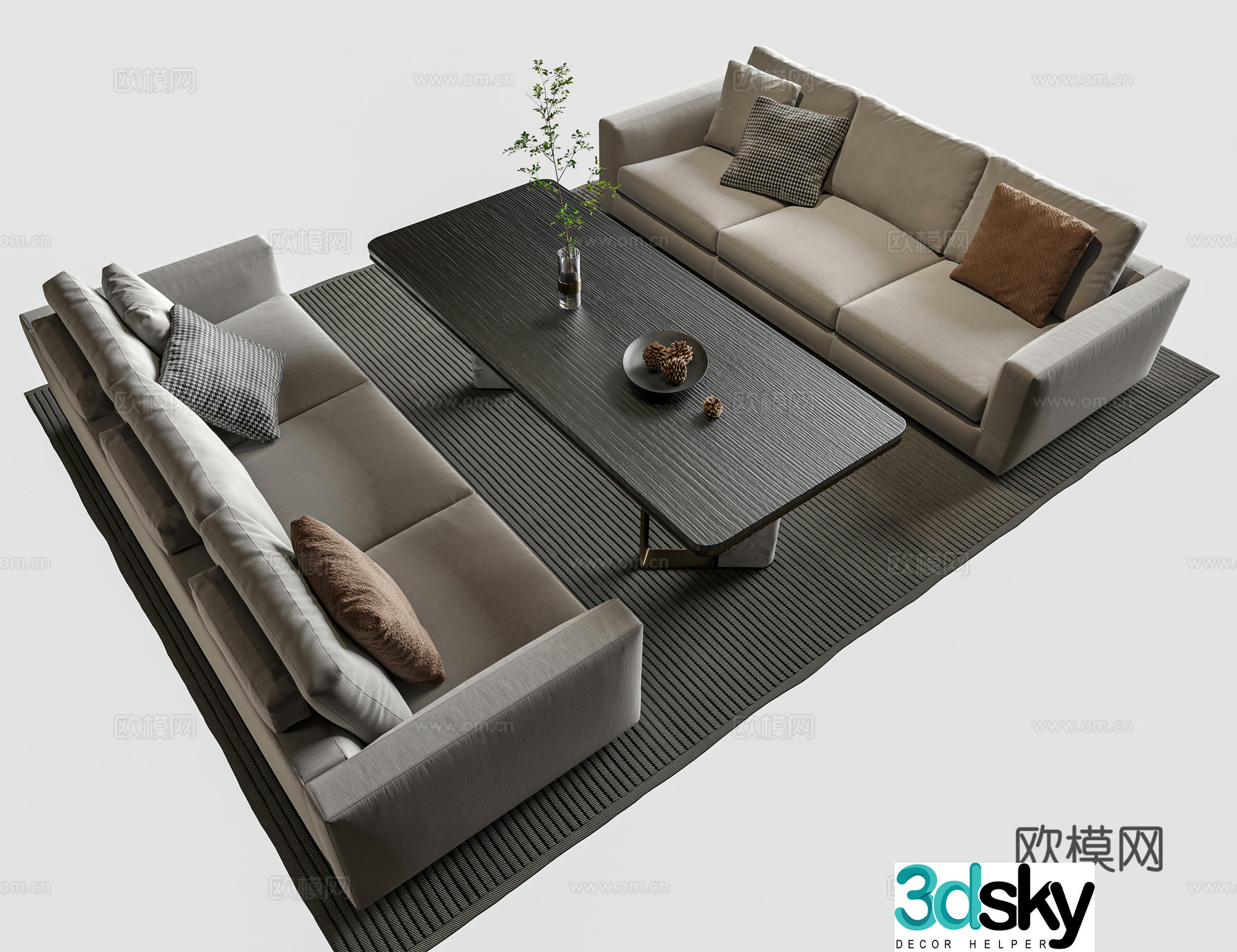 Modern conference table office chair office desk negotiation table office chair conference table 3d model