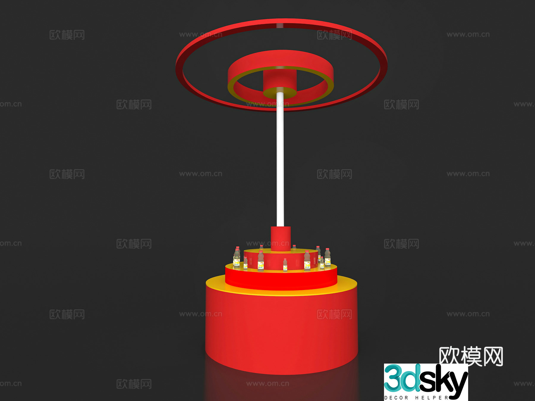 Booth Taichung Island Booth Showcase Zhongdao Showcase Zhongdao Structural Model Ring Zhongdao Round Zhongdao 3D Model