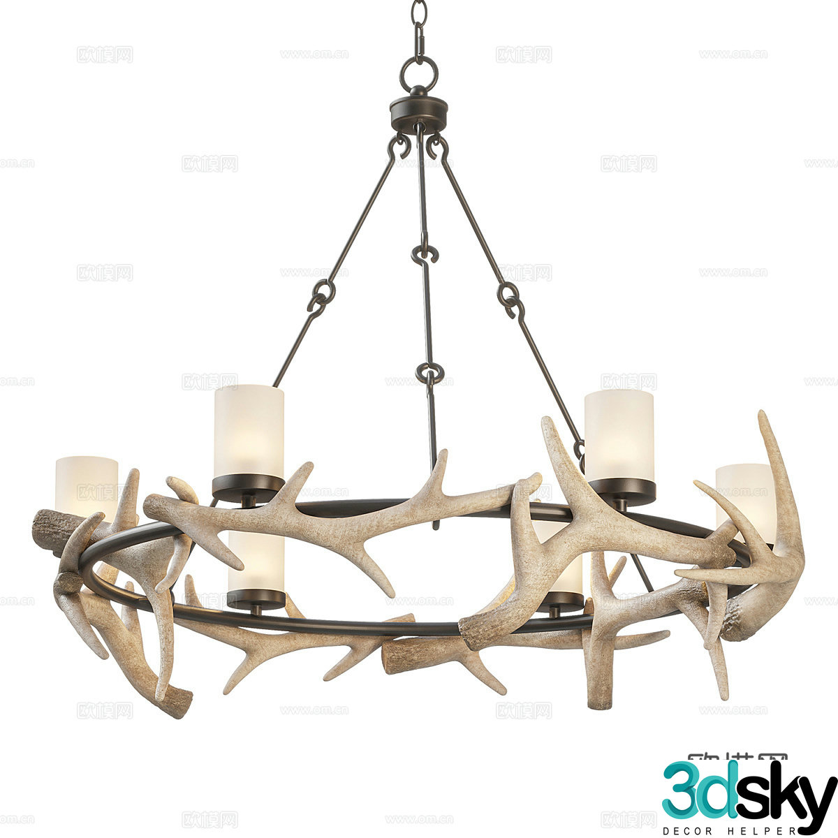 American Chandelier 3d Model
