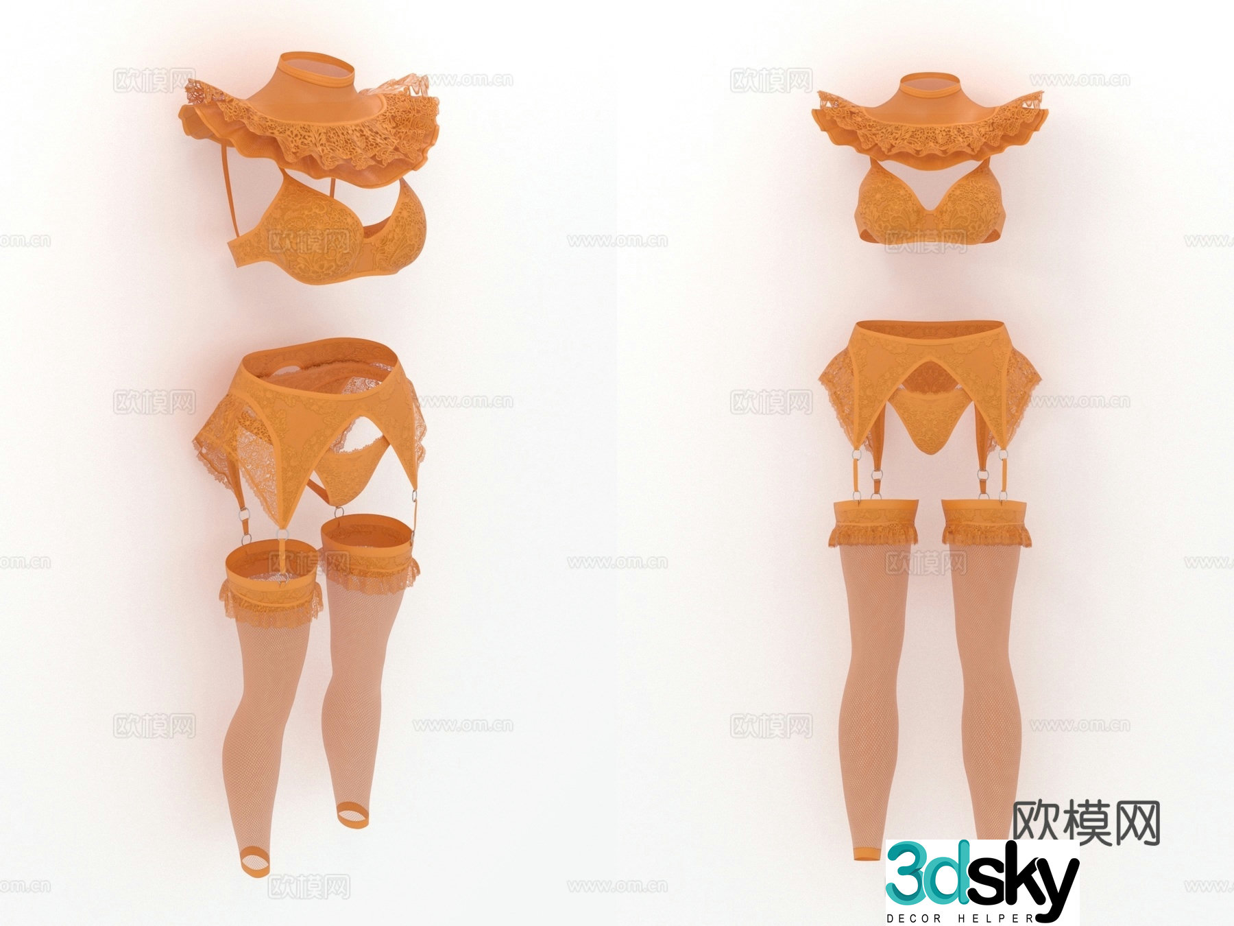 Women’s Underwear Panties Bra Bra Women’s Clothing Women’s 3D Model