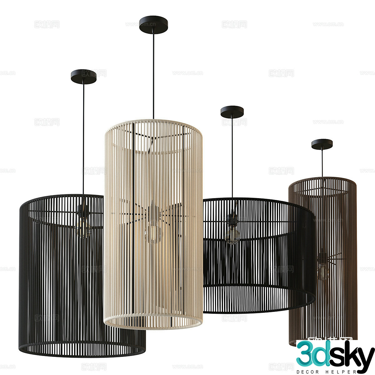 EDL Scandinavian chandelier 3d model