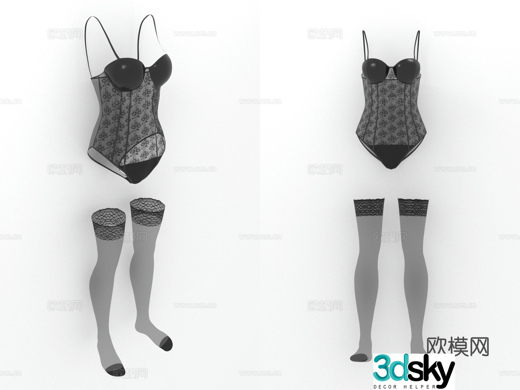 Lace jumpsuit jumpsuit women’s underwear stockings women’s clothing 3d model