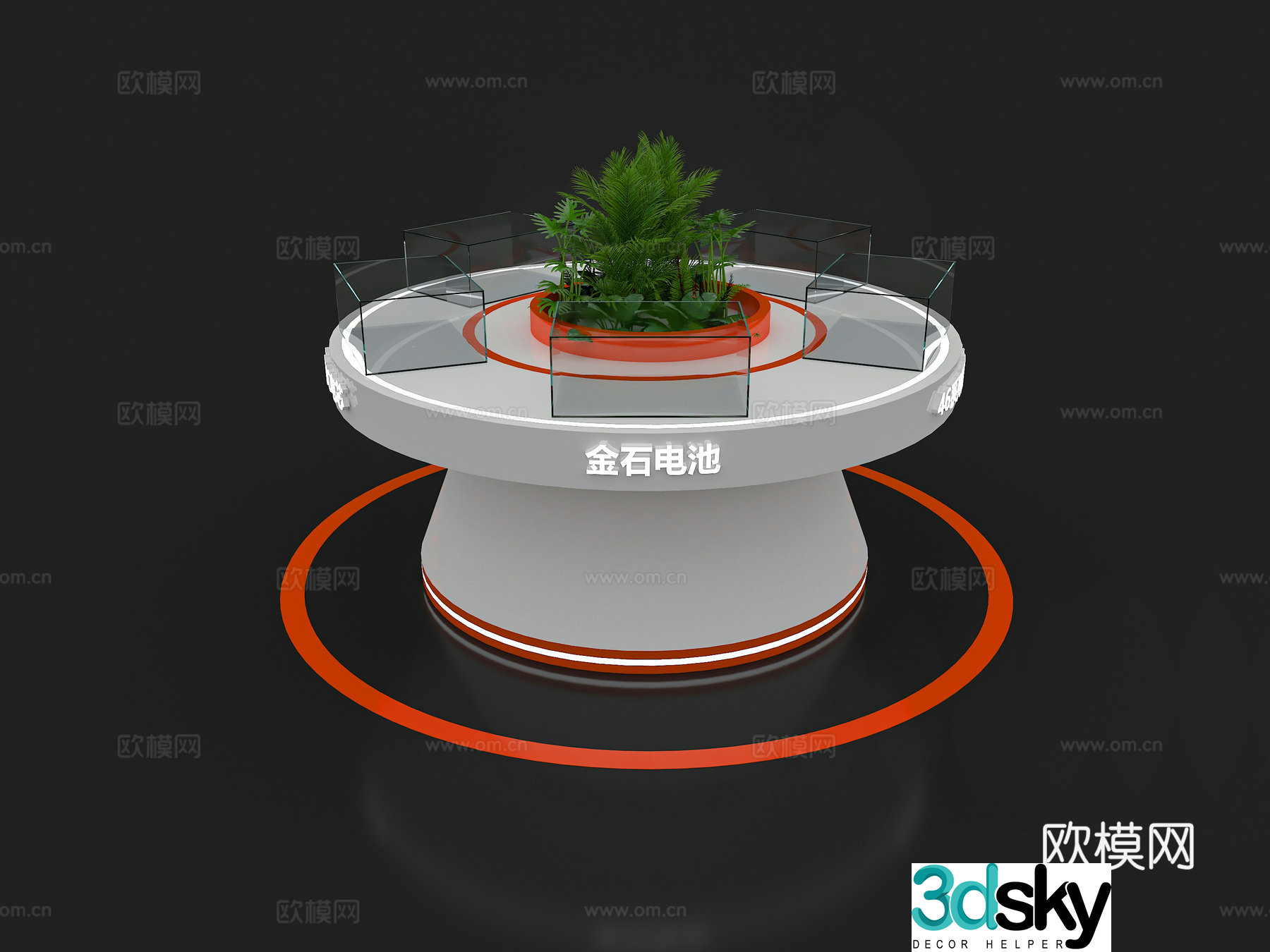 Booth Taichung Island Booth Showcase Zhongdao Showcase Zhongdao Structural Model Ring Zhongdao Round Zhongdao 3D Model