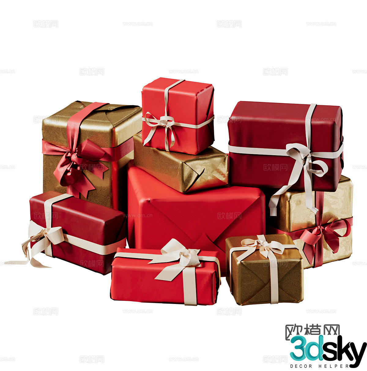 Holiday supplies Gift box Gift box Christmas gift box Decorative gift box Gift decorative ornaments 3d model