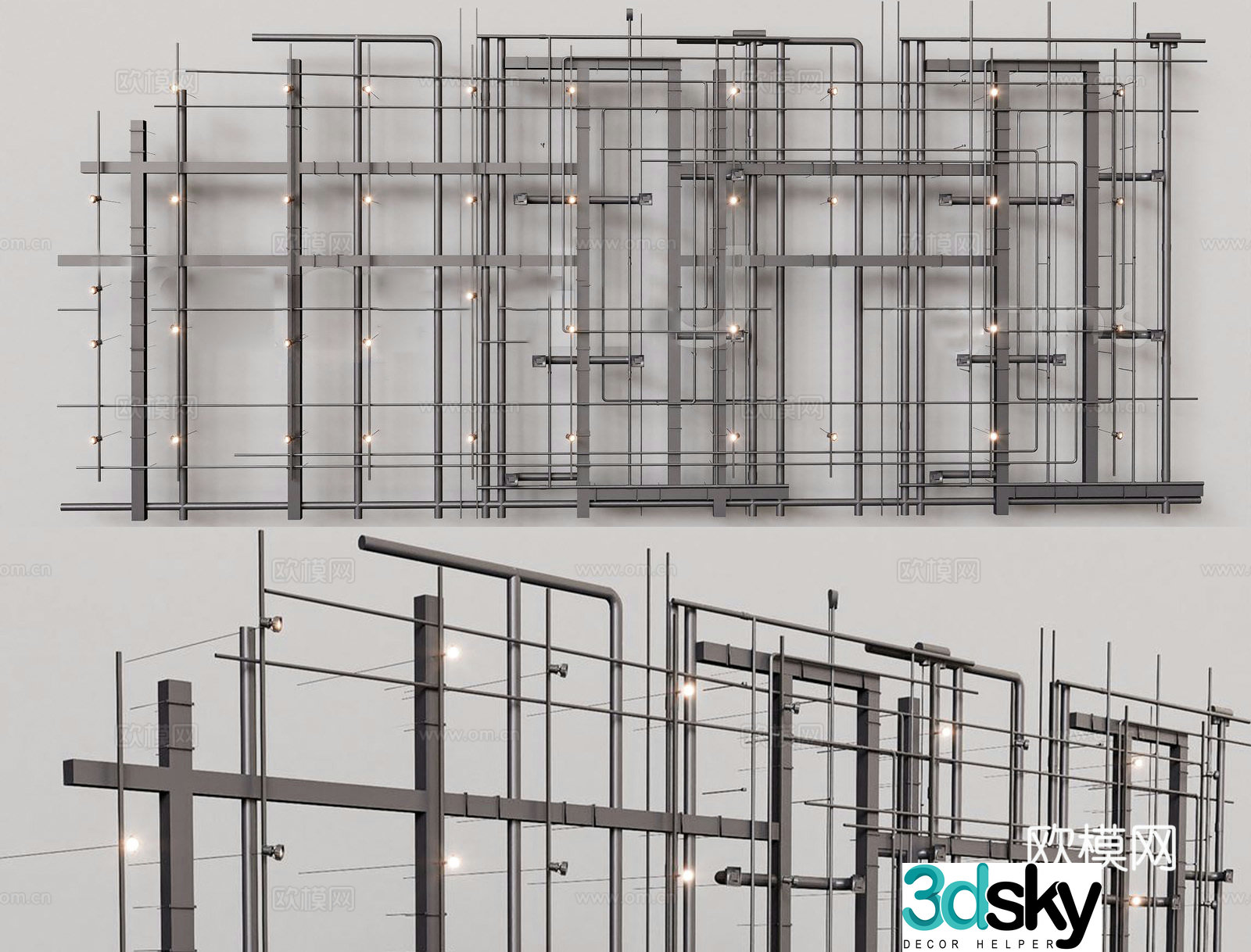 Industrial ceiling Office industrial pipeline parts Industrial pipeline parts ceiling Fan coil 3D model