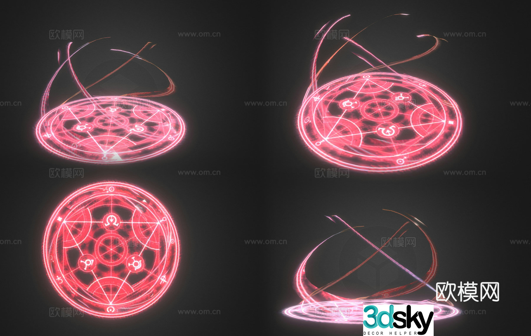 Modern magic array Game teleportation array Magic magic array Game animation teleportation array Game 3D model
