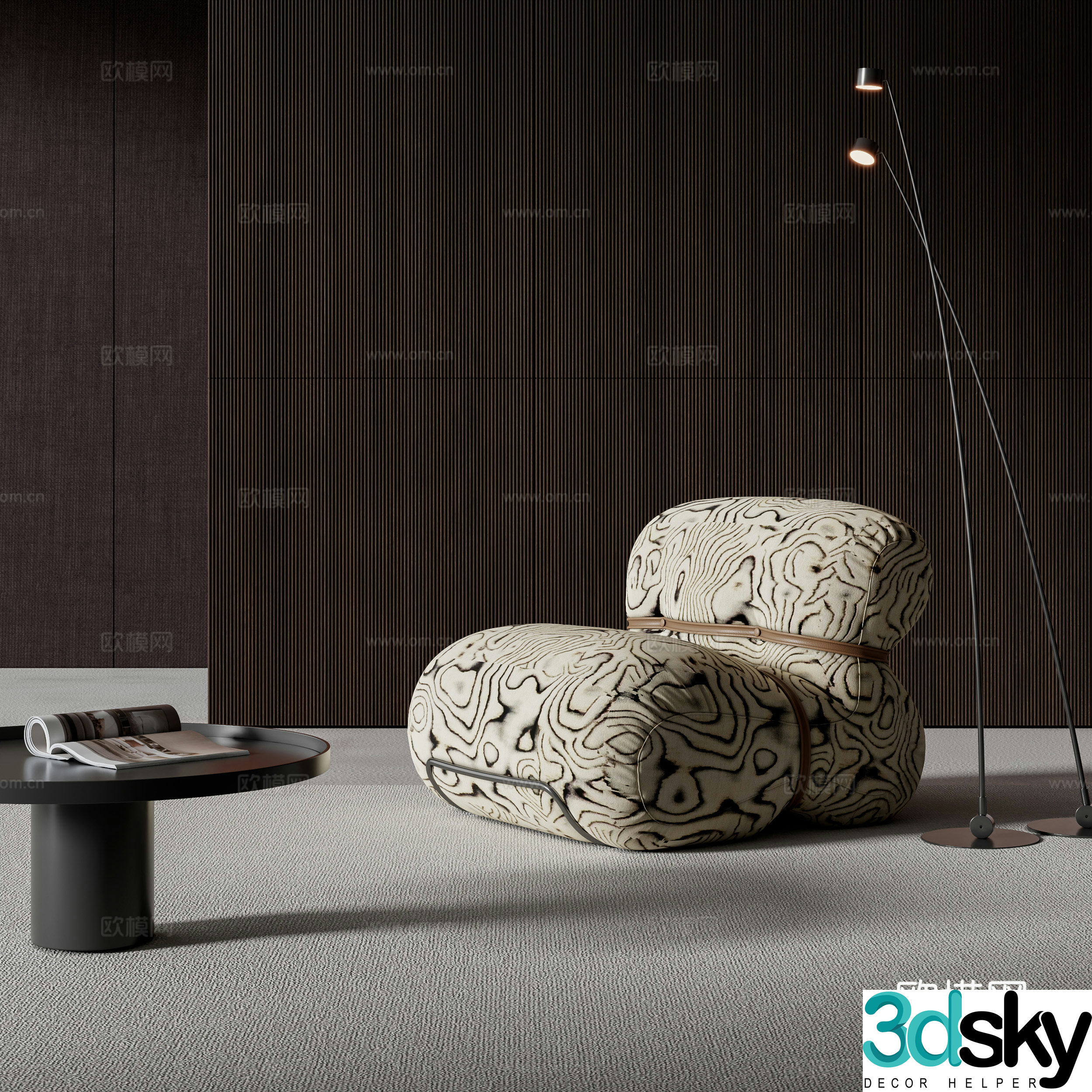 Modern leisure chair 3d model