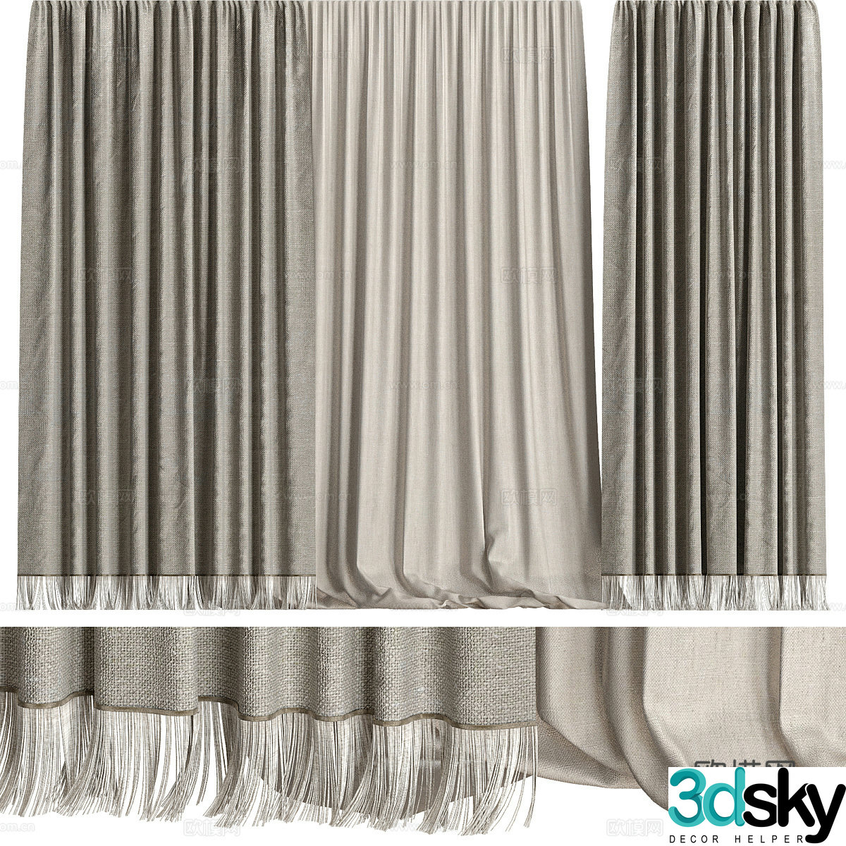 Curtain 3d model