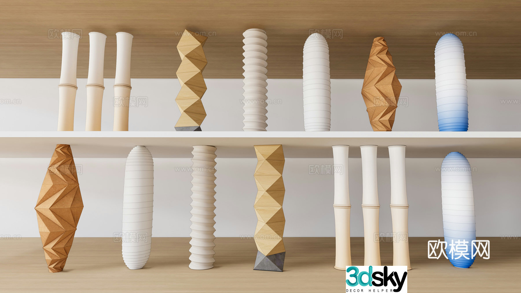 Modern interior special columns creative columns decorative package columns decorative columns creative art columns 13D model