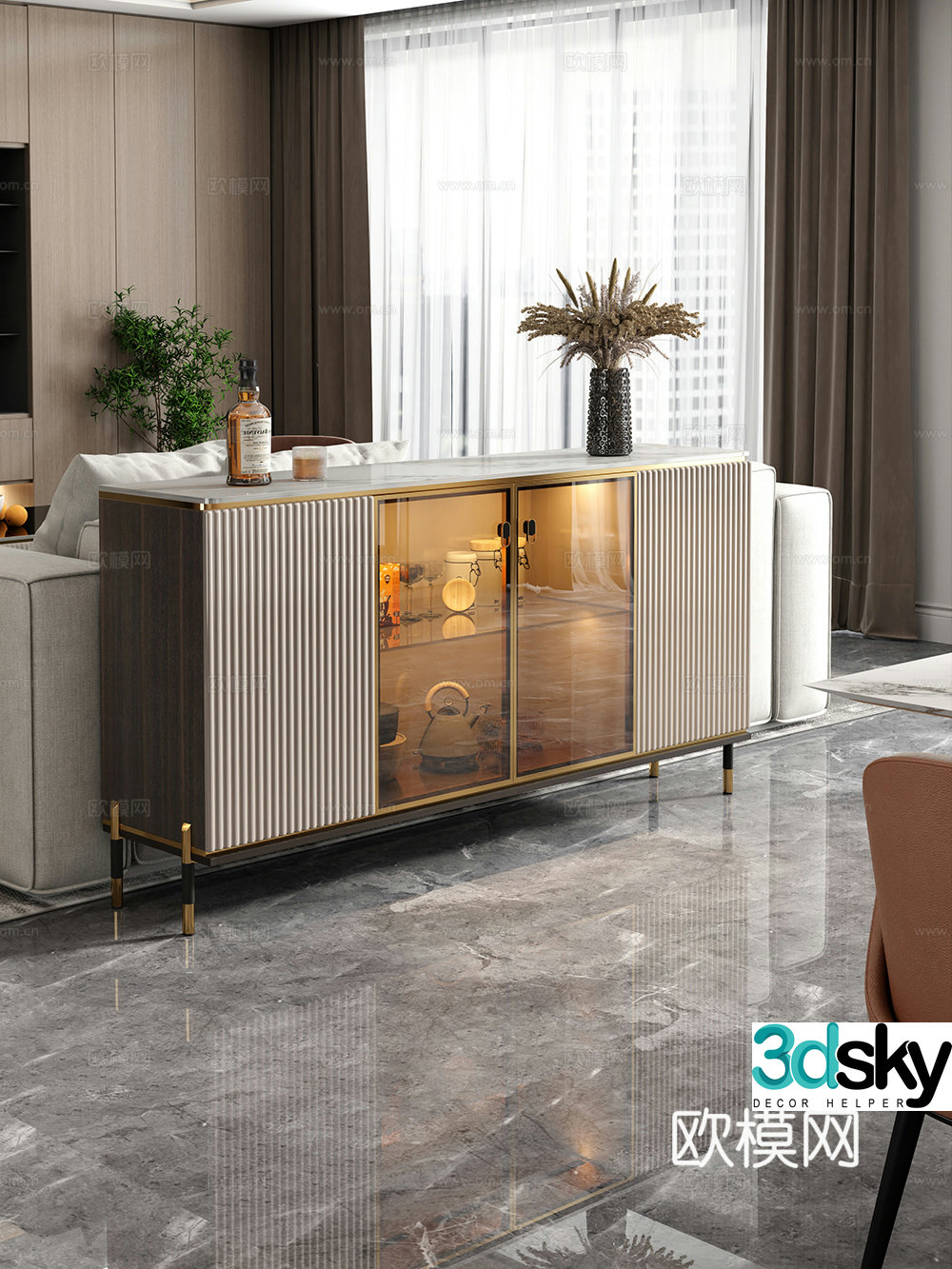 Sideboard Sideboard Storage Cabinet 3D Model